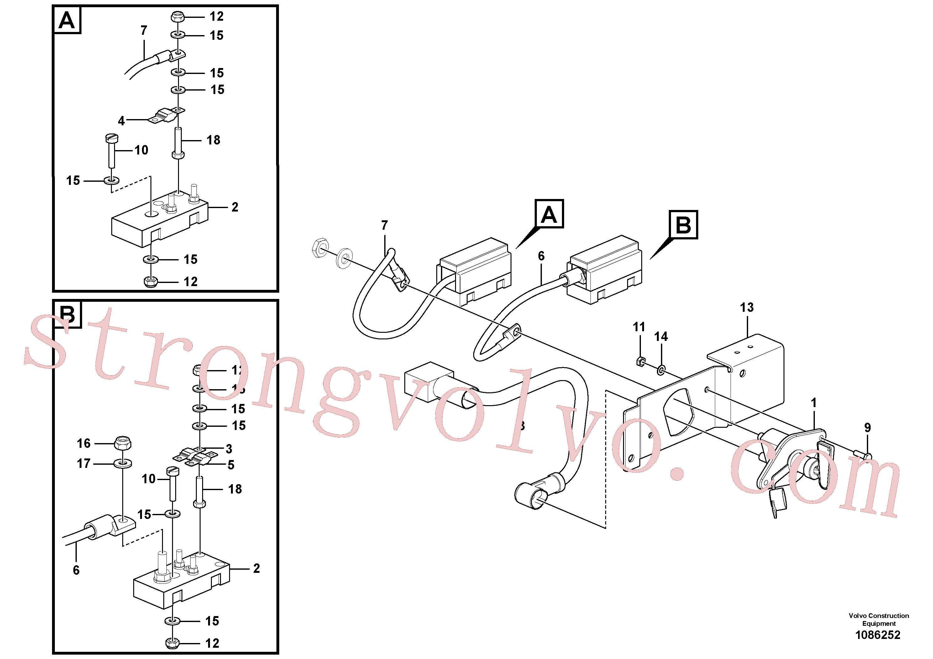 Volvo RM14082655 Parafuso ranhurado Volvo Acessórios para escavadeira