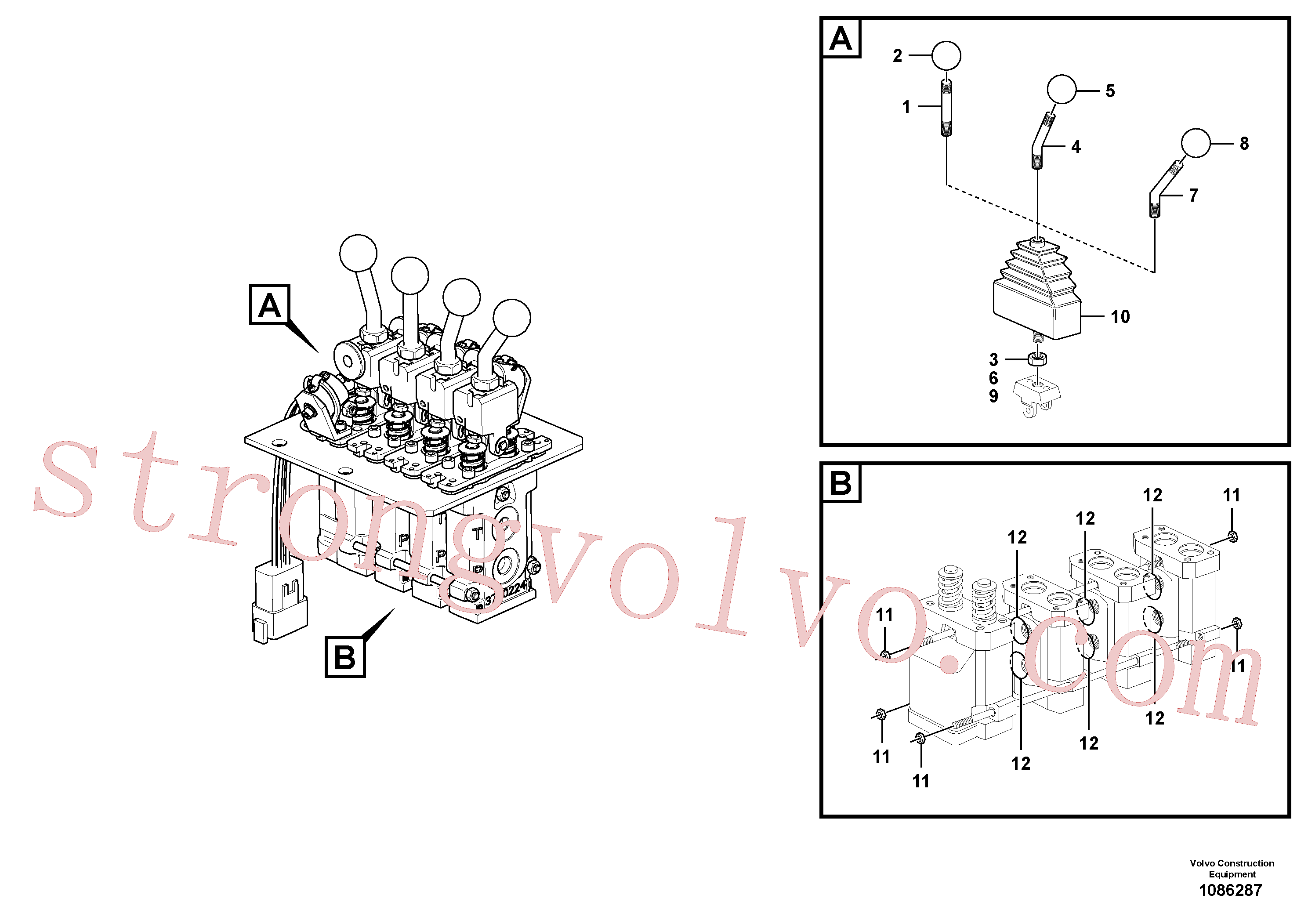 RM96747563 Volvo Servoválvula(1086287 Montagem)