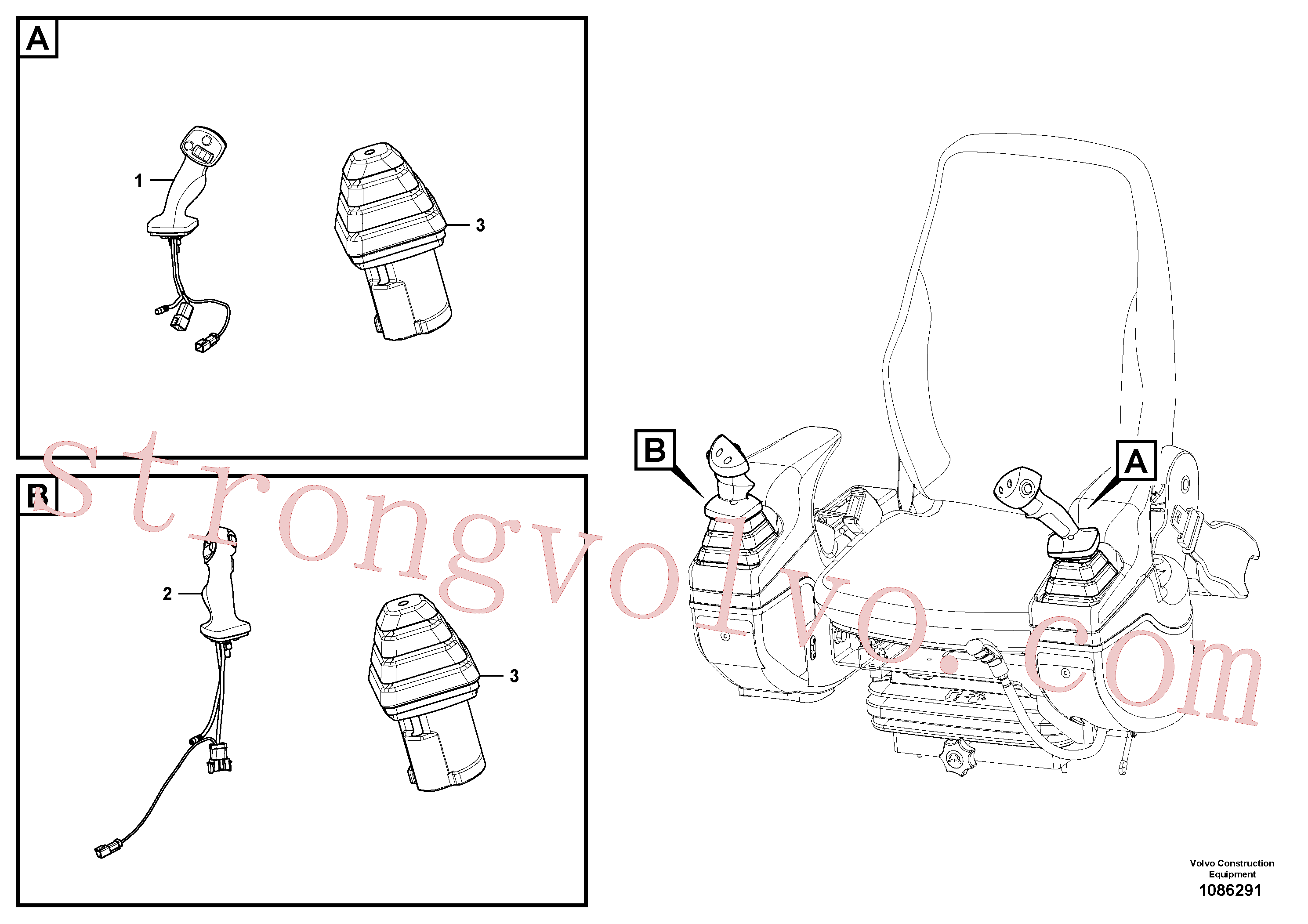 China Made VOE15704126 Lever valve Volvo Acessórios para escavadeira