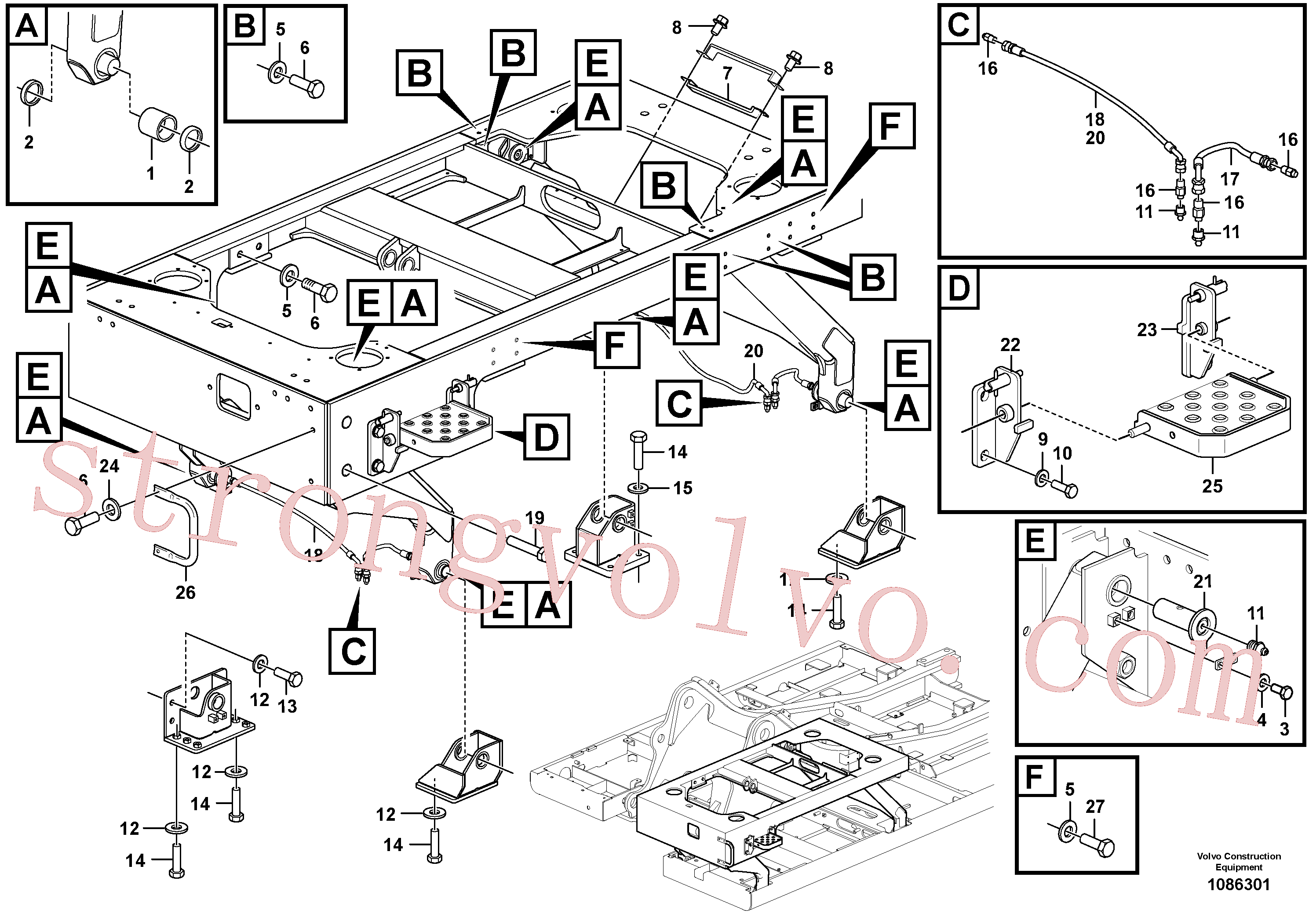 Volvo Montagem VOE993002 Parafuso sextavado Acessórios