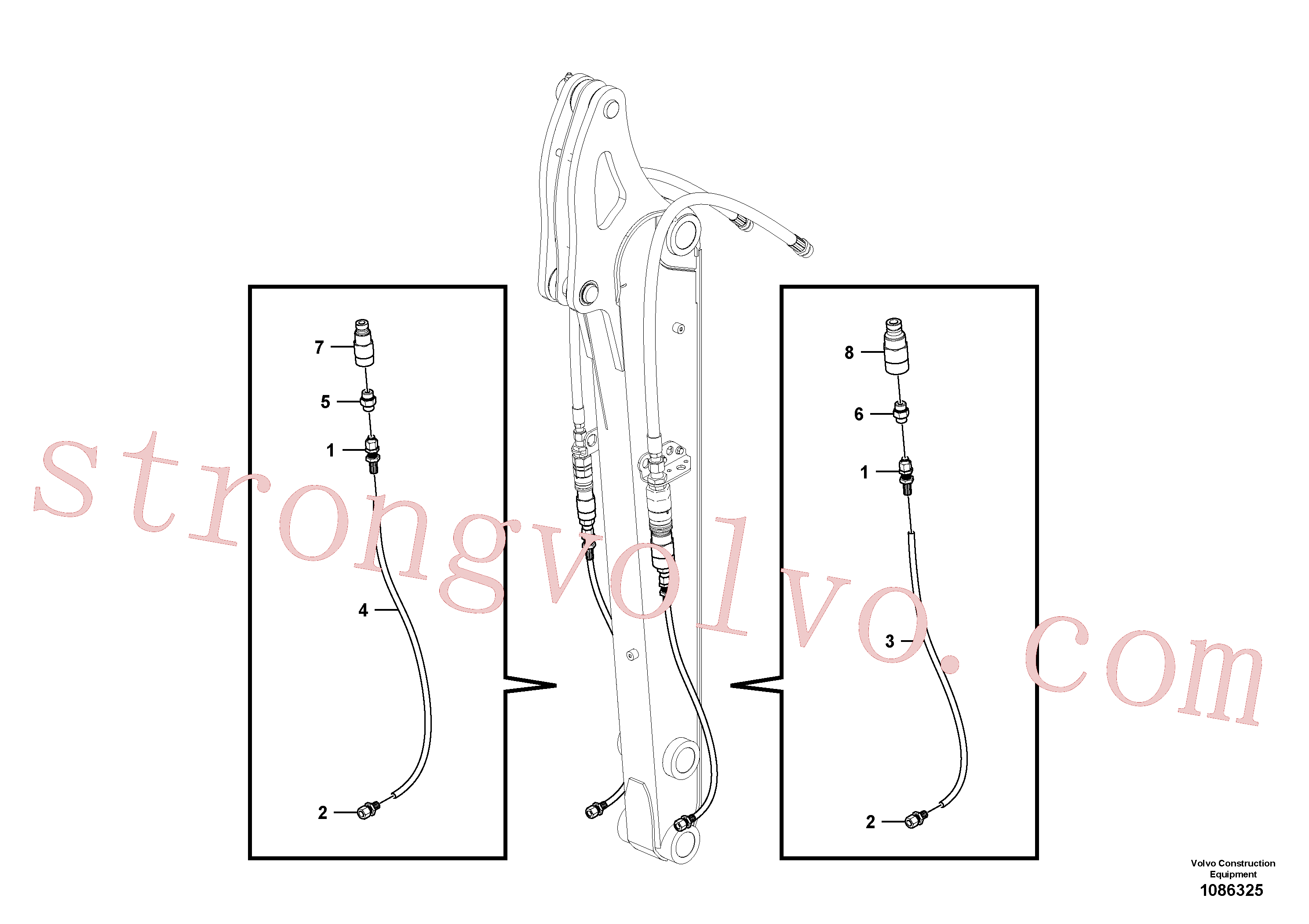 China Made VOE15701424 Niple Volvo Acessórios para escavadeira