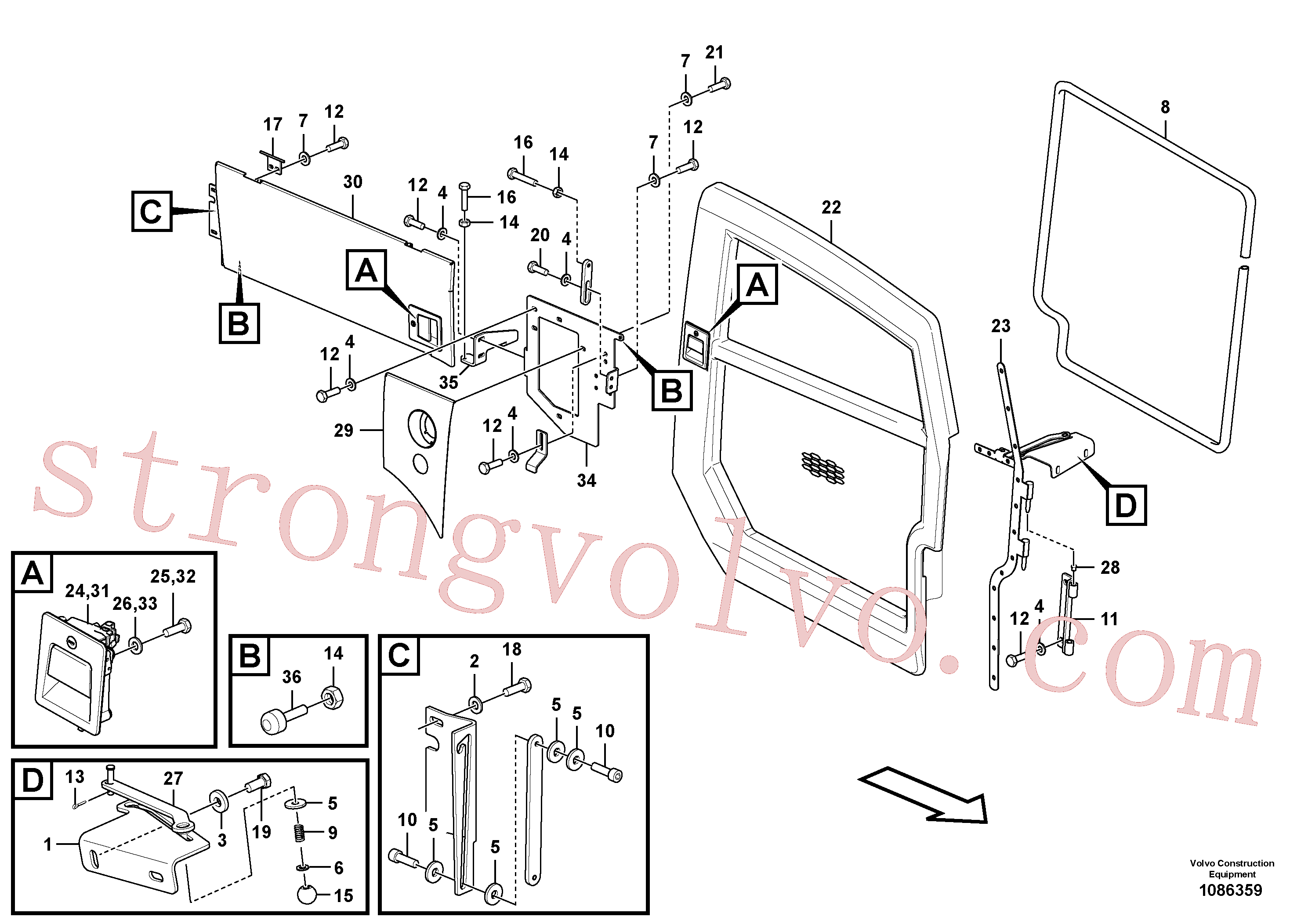 RM96713979 Volvo Porta, lateral(1086359 Montagem)