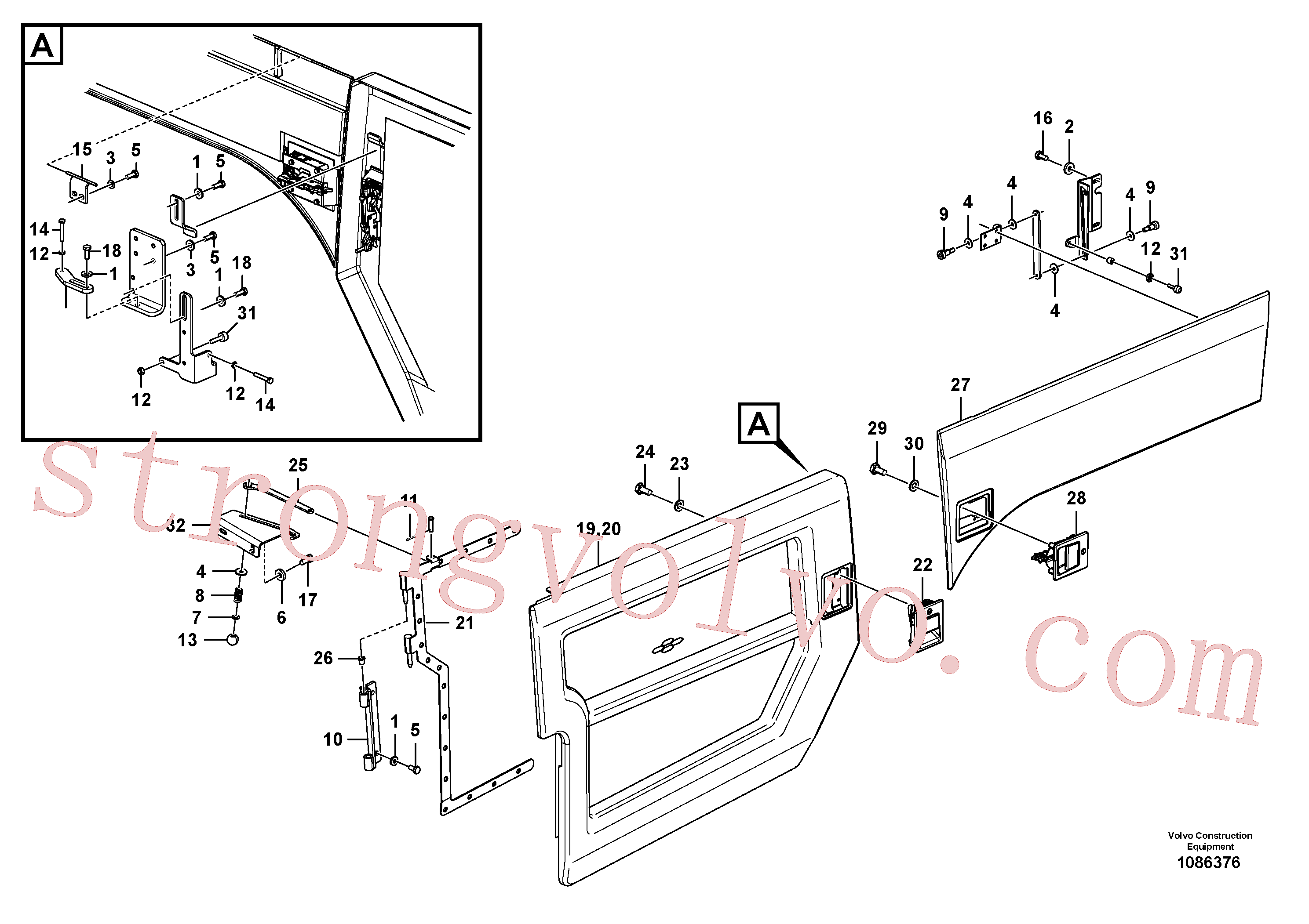 RM96740188 Volvo Porta, lateral(1086376 Montagem)