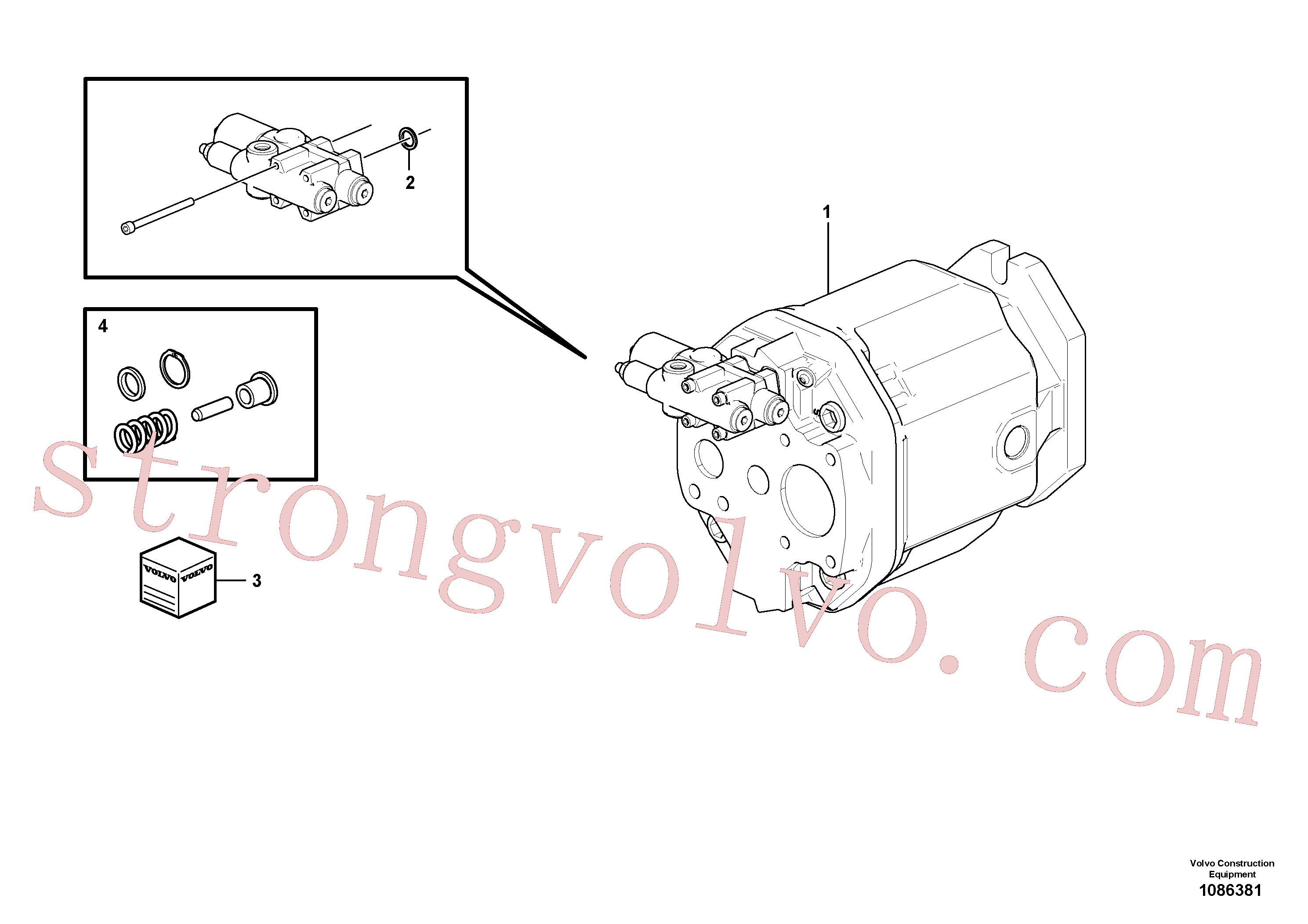 VOE17210651 Volvo Bomba hidráulica(1086381 Montagem)