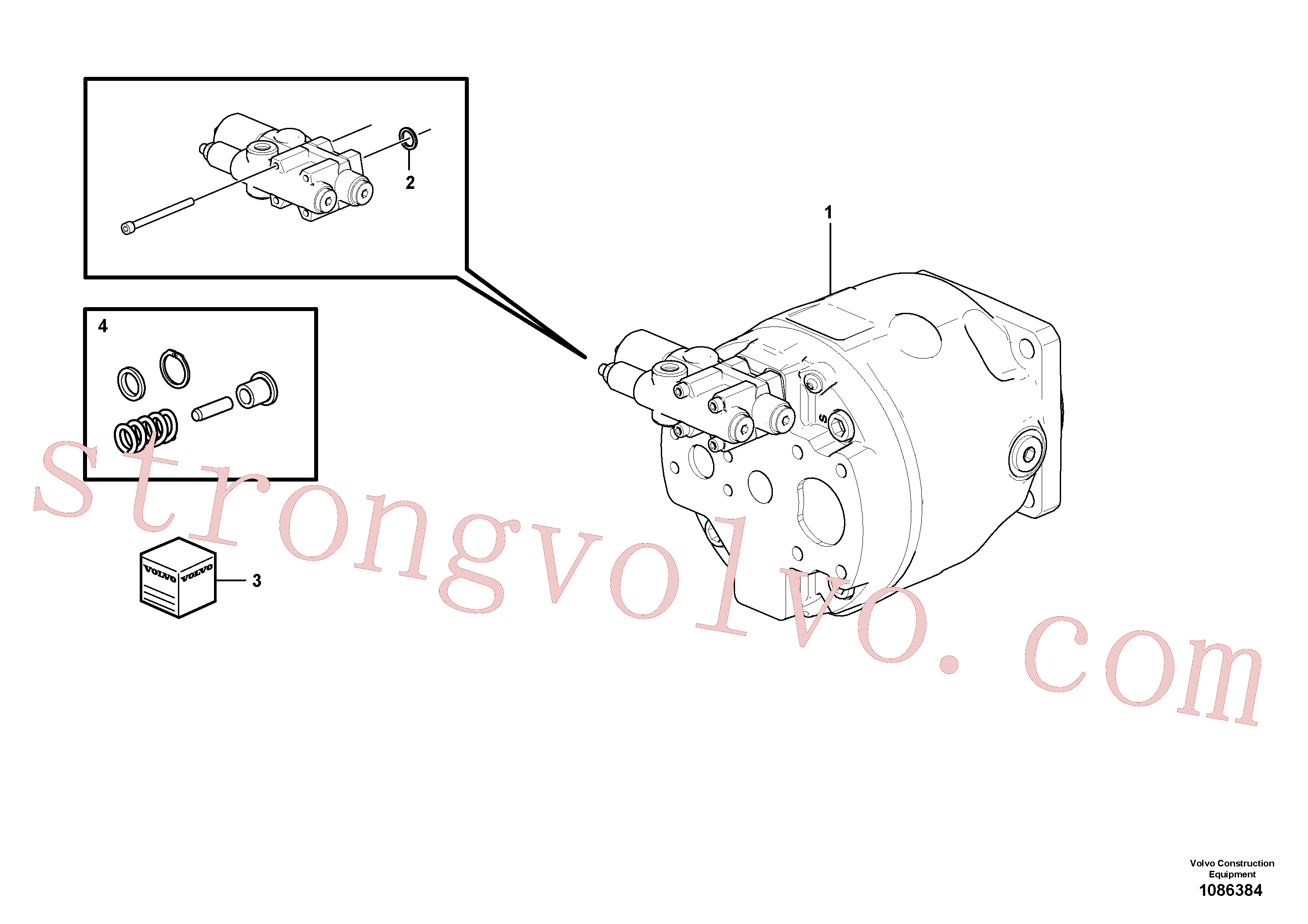 VOE11714930 Volvo Bomba hidráulica(1086384 Montagem)
