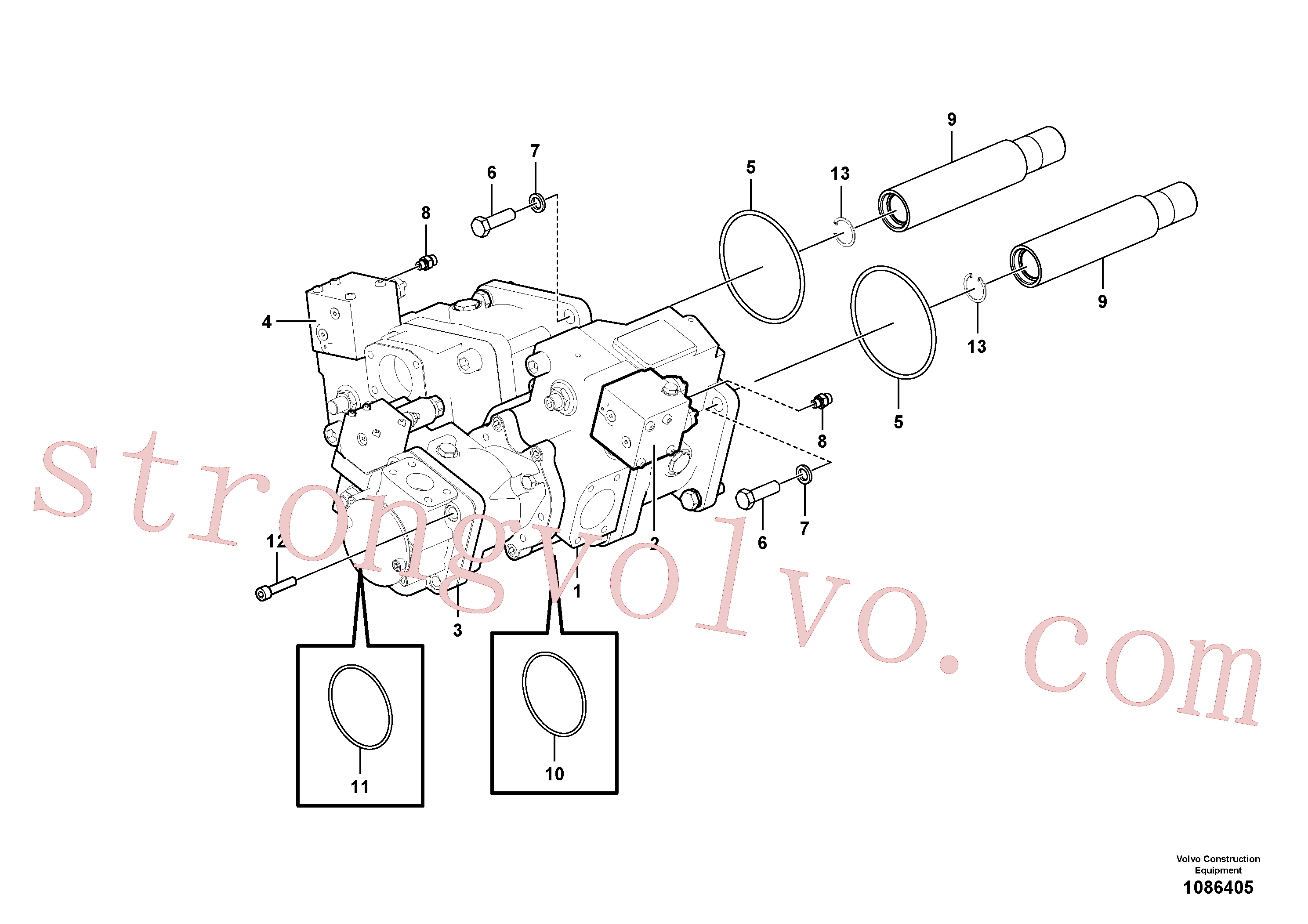 SA9511-22150 Volvo Bomba hidráulica com acessórios(1086405 Montagem)