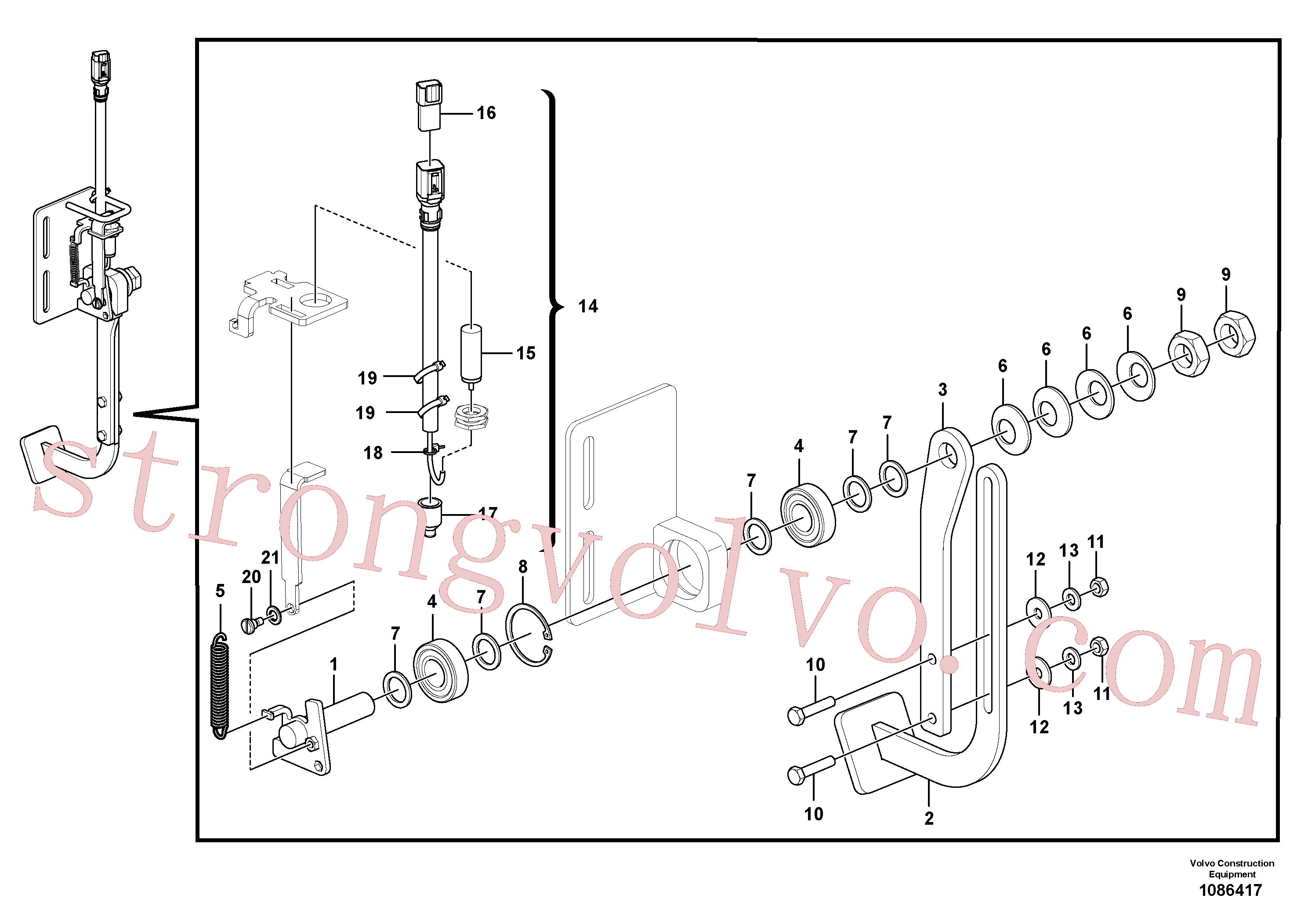 ZM7094962 Volvo Interruptor de controlo do nível de mistura(1086417 Montagem)