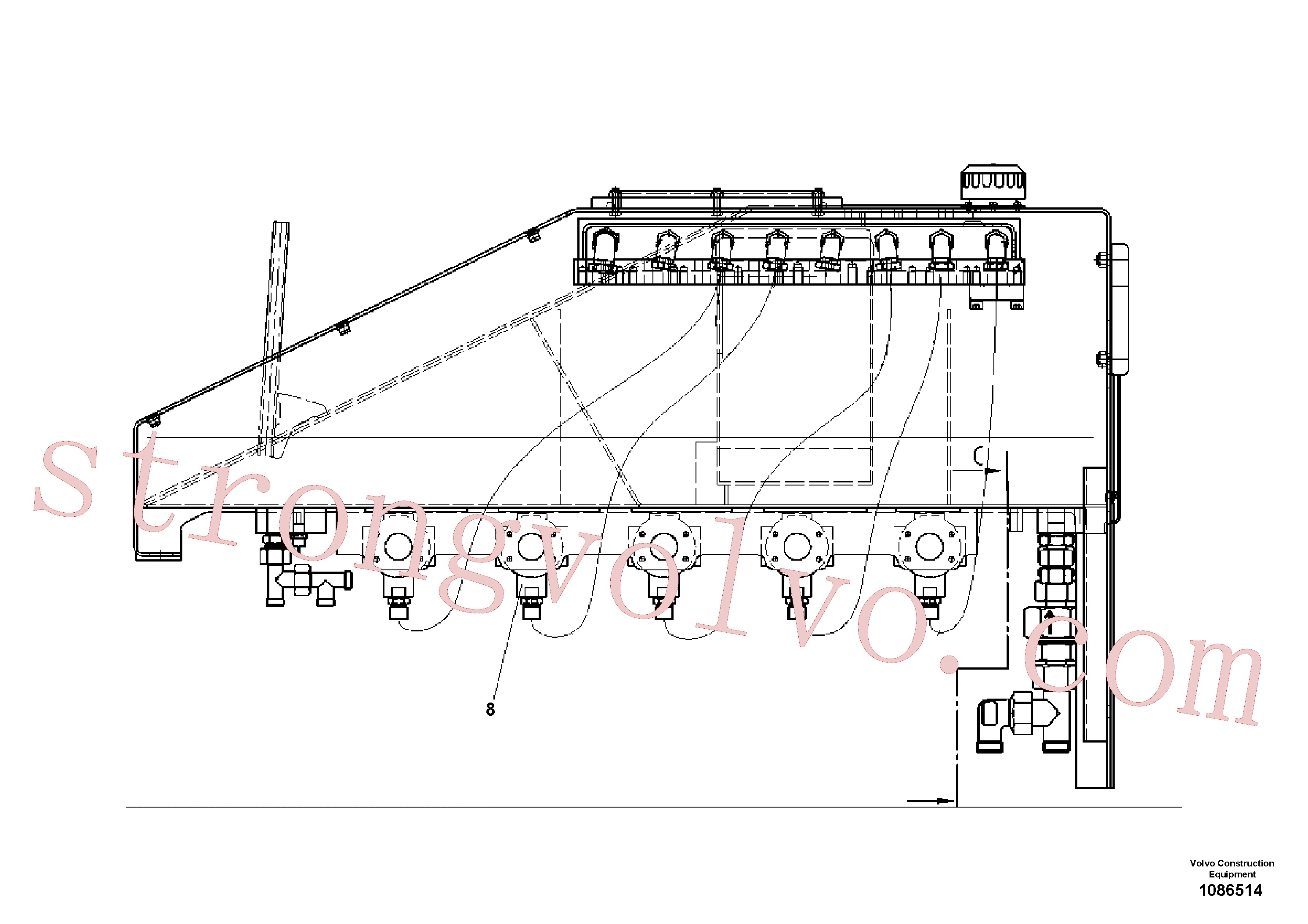 RM56241136 Volvo Filtro da pressão de alimentação(1086514 Montagem)