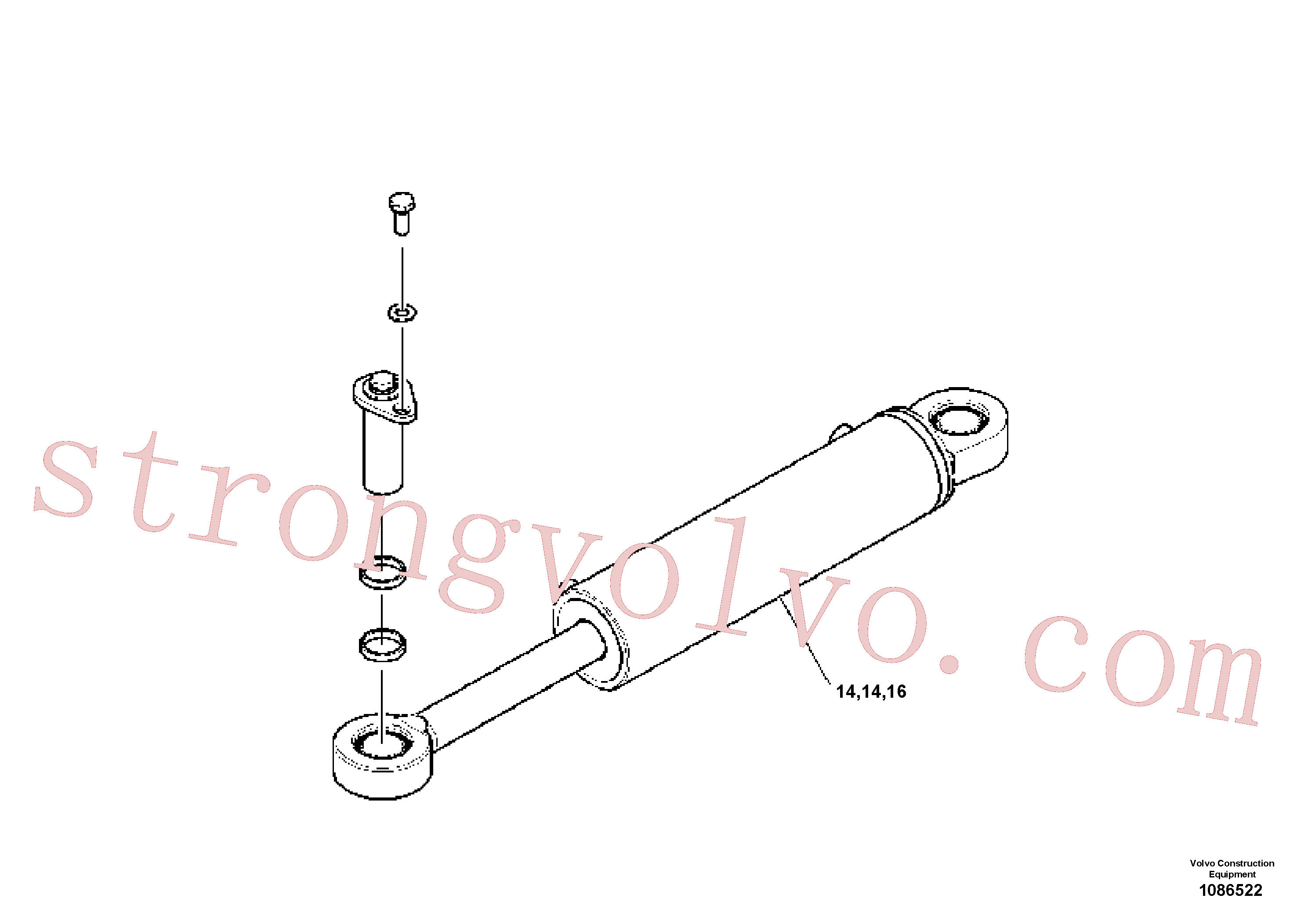 RM13911995 Volvo Cilindro hidráulico(1086522 Montagem)