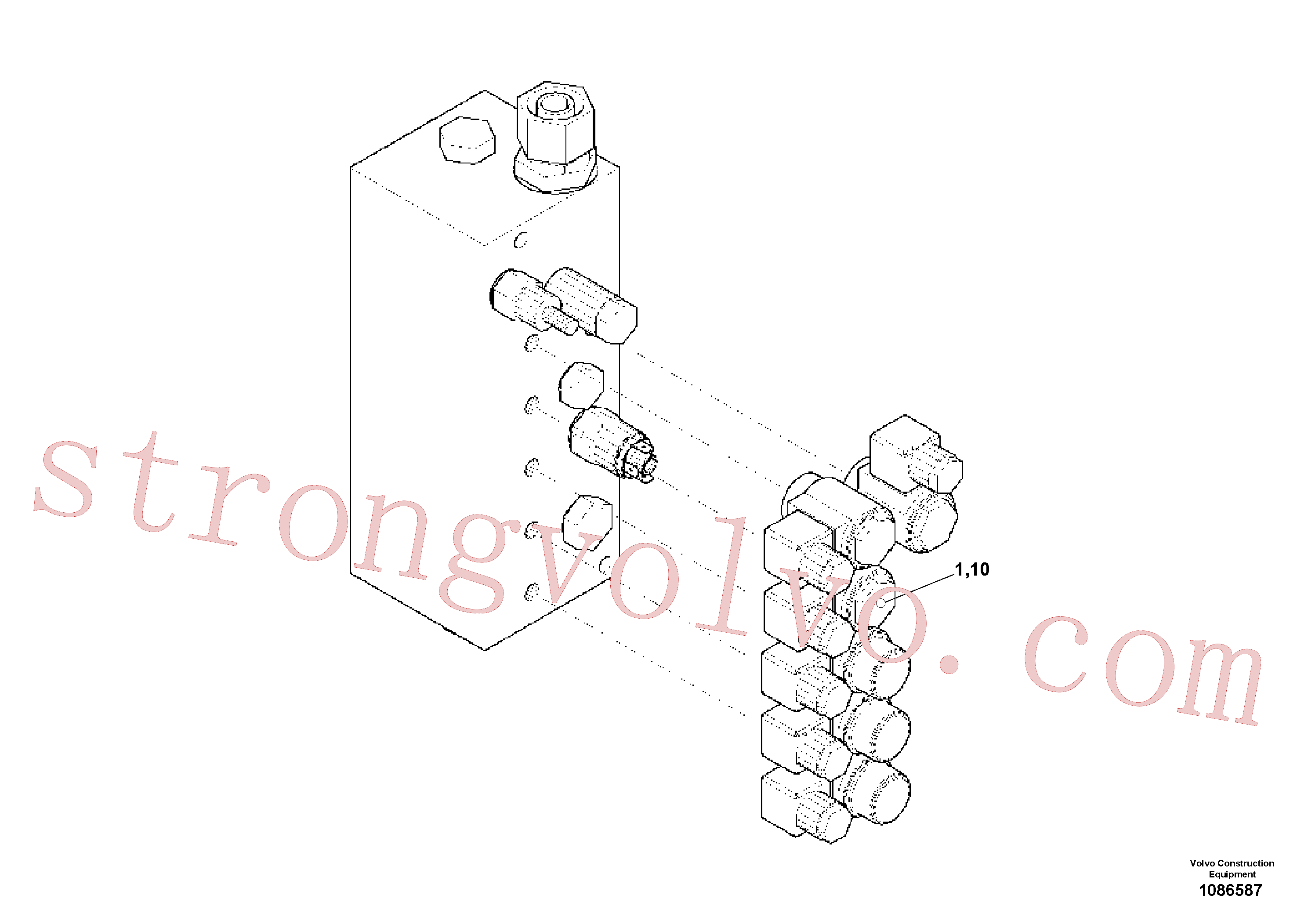 RM80634017 Volvo Válvula de sede 2/2(1086587 Montagem)