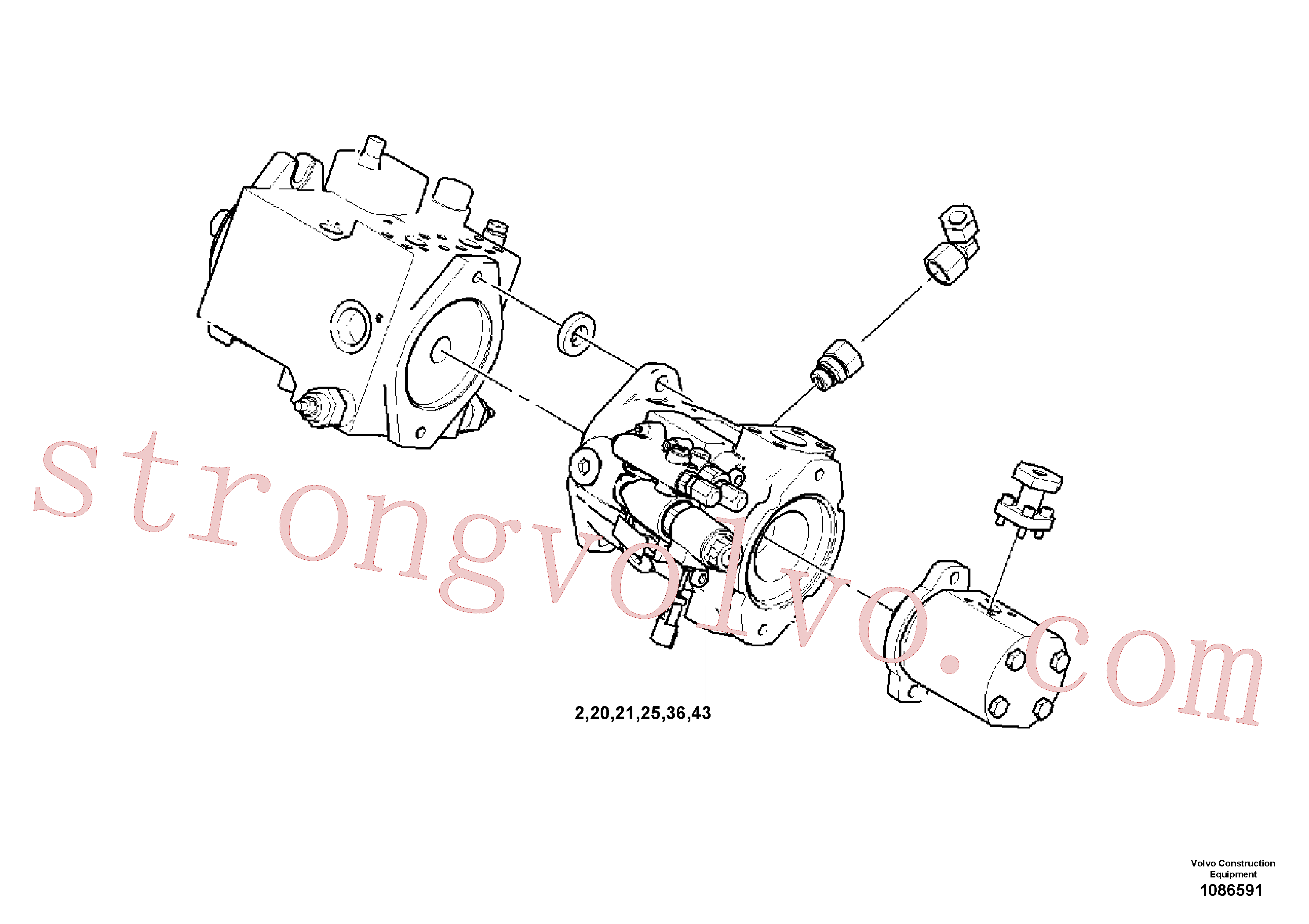 VOE11712917 Volvo Bomba de deslocamento variável(1086591 Montagem)