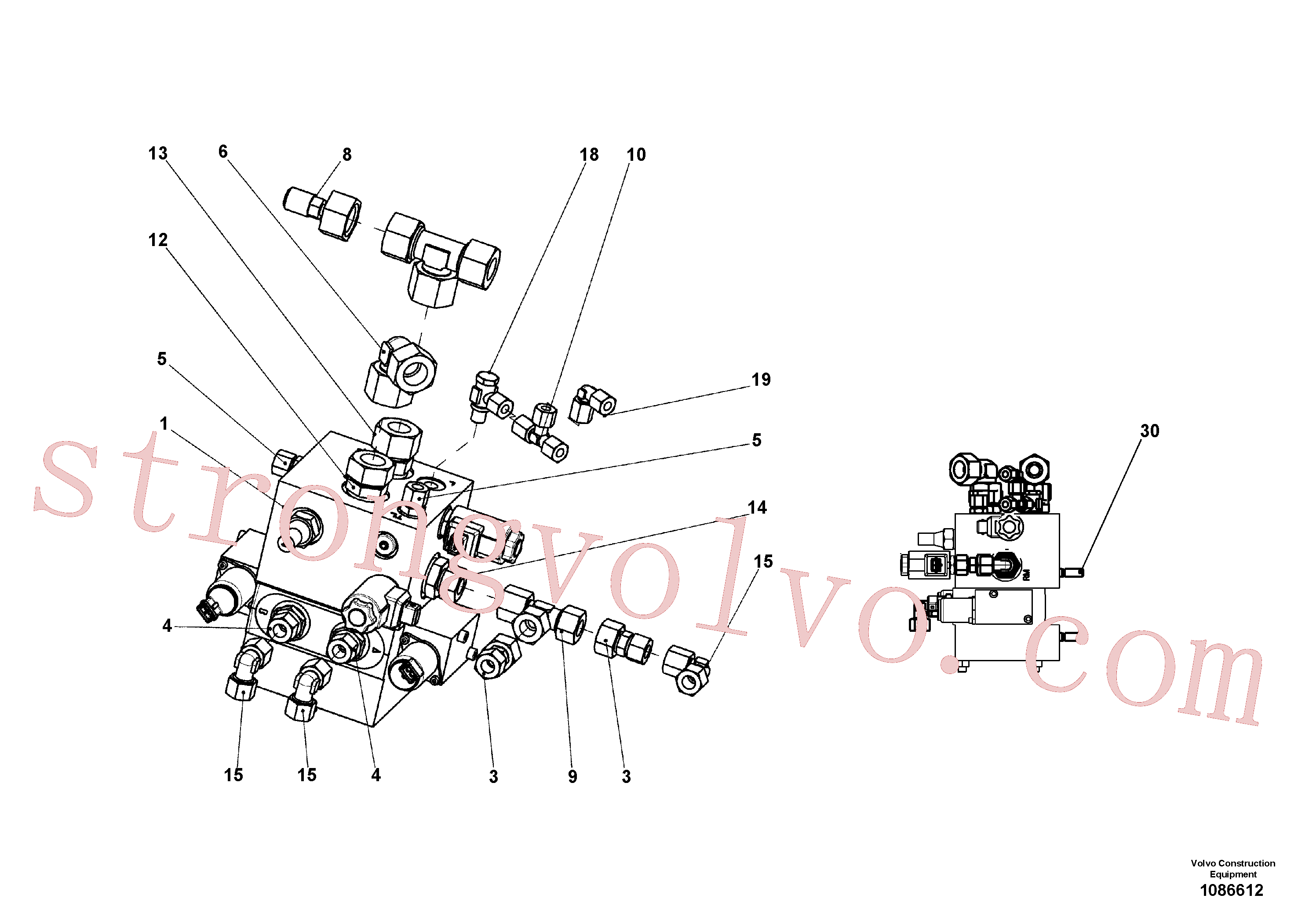 RM14102586 Volvo Pré-montagem do bloco de válvulas(1086612 Montagem)
