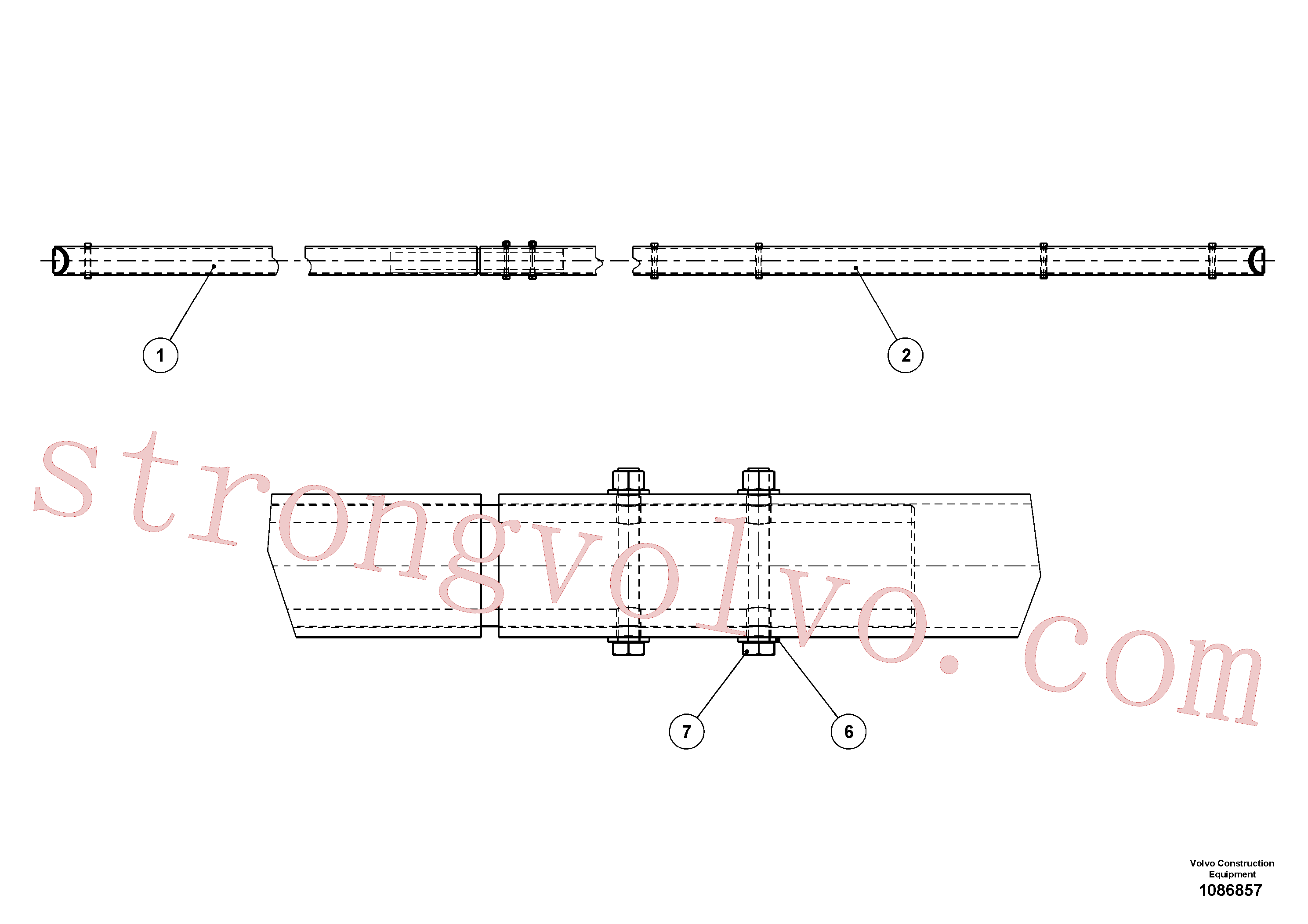 RM14261002 Volvo Conjunto de tubo de nivelamento(1086857 Montagem)