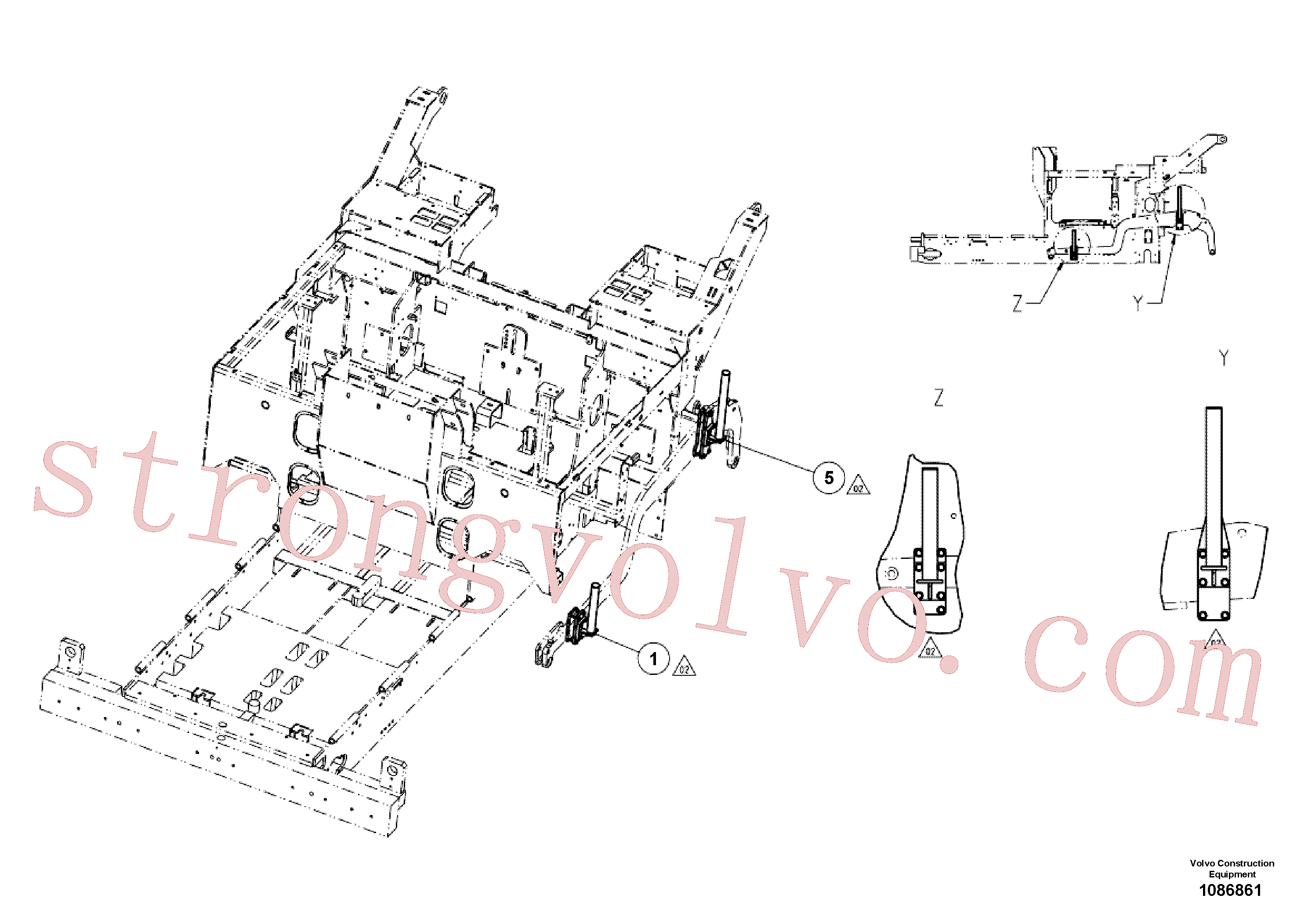 VOE12794183 Volvo Peças de montagem Big-ski, Peças de montagem para Big-ski(1086861 Montagem)