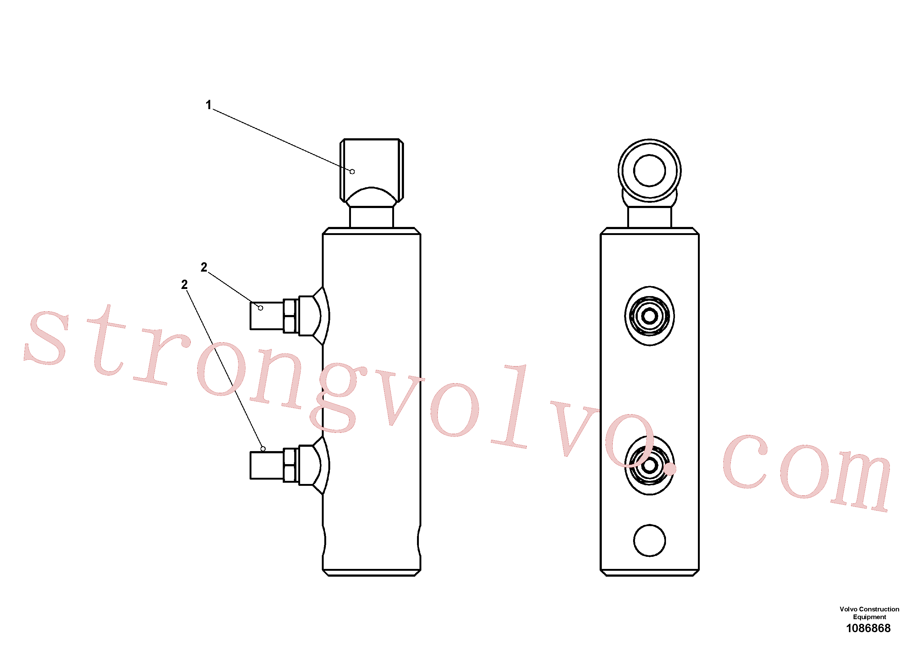 RM58813932 Volvo Cilindro hidráulico(1086868 Montagem)