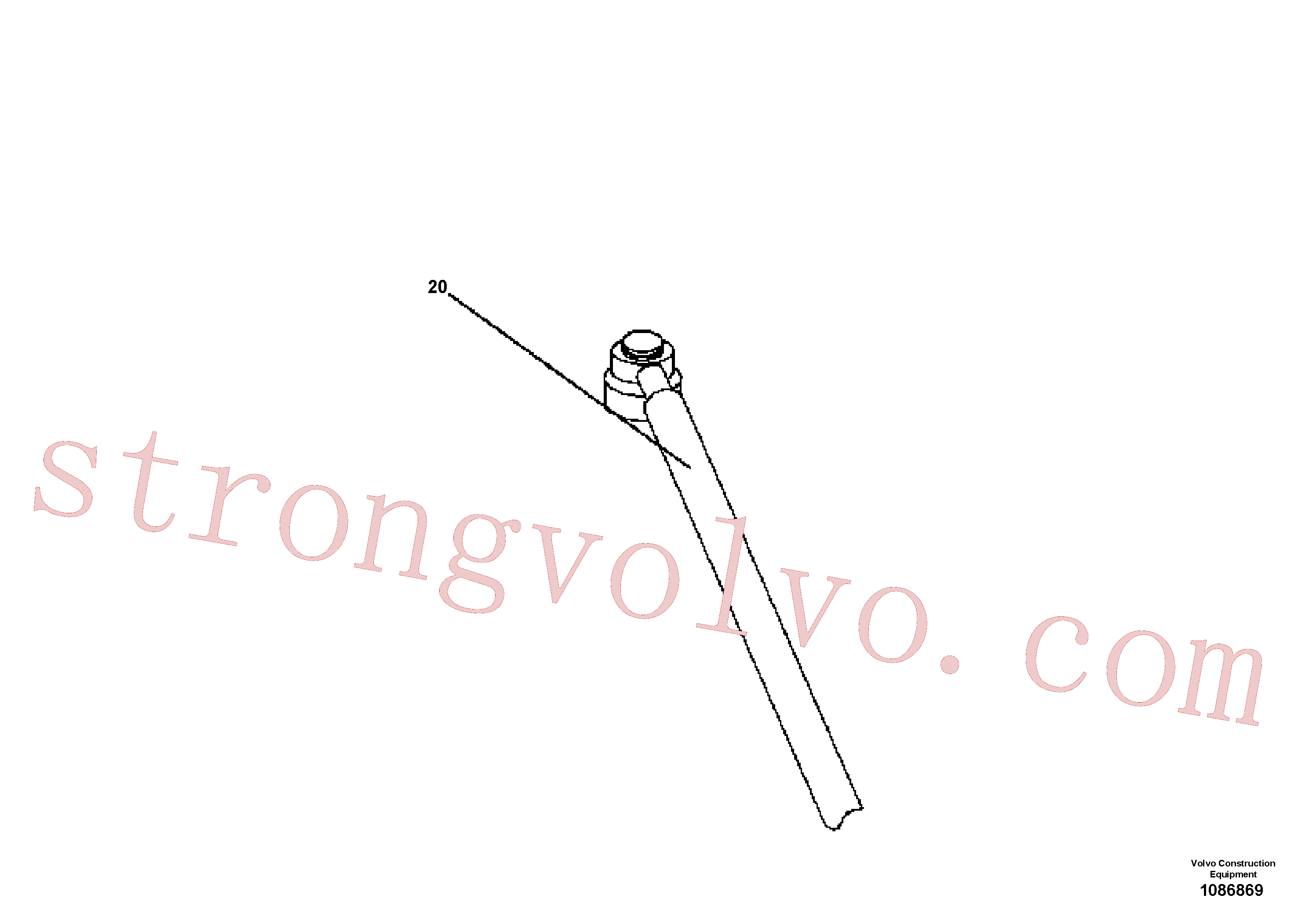 RM13911995 Volvo Cilindro do calcador(1086869 Montagem)