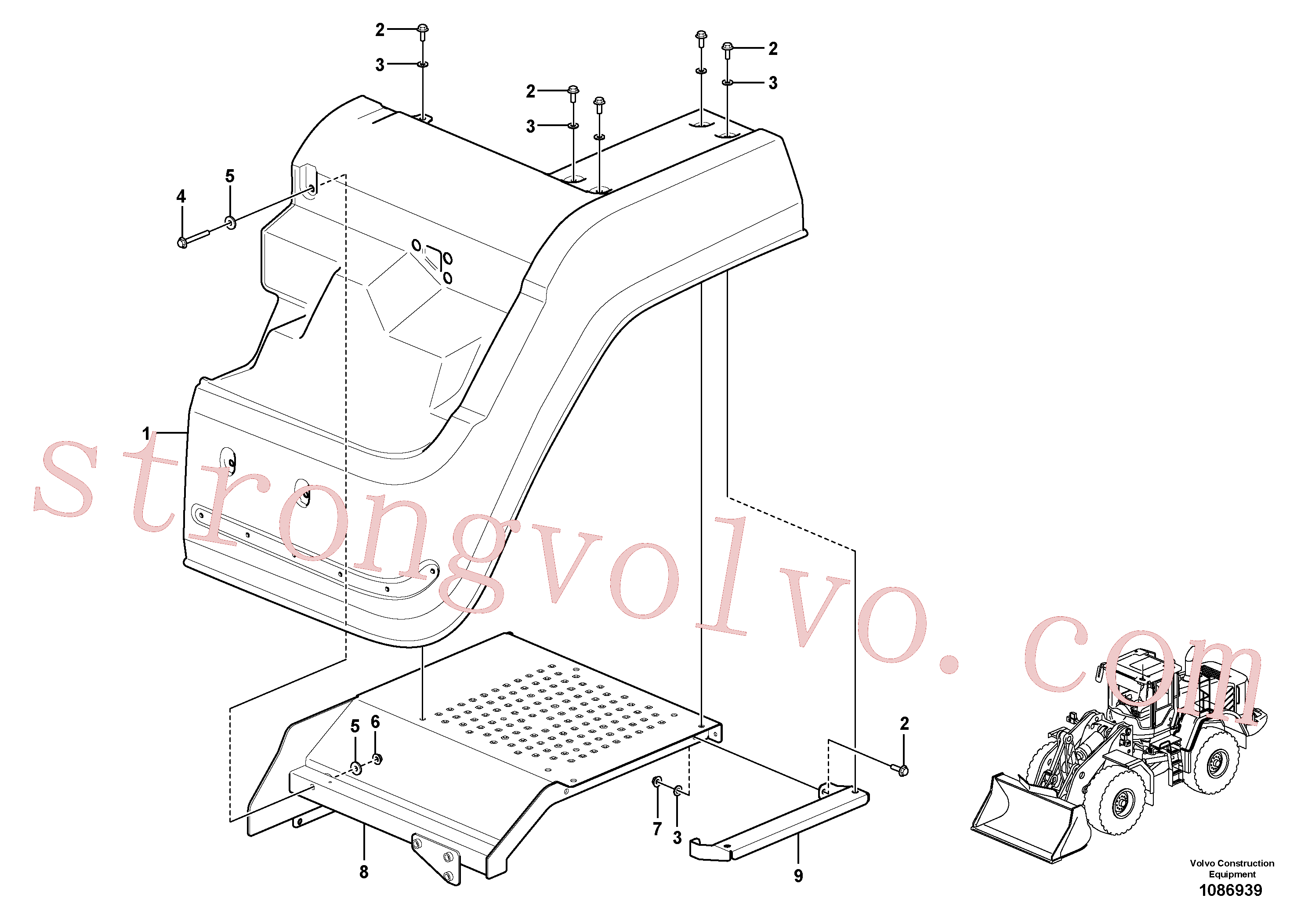 VOE60113102 Parafuso flangeado Inscreva-se para Volvo Acessórios para escavadeira