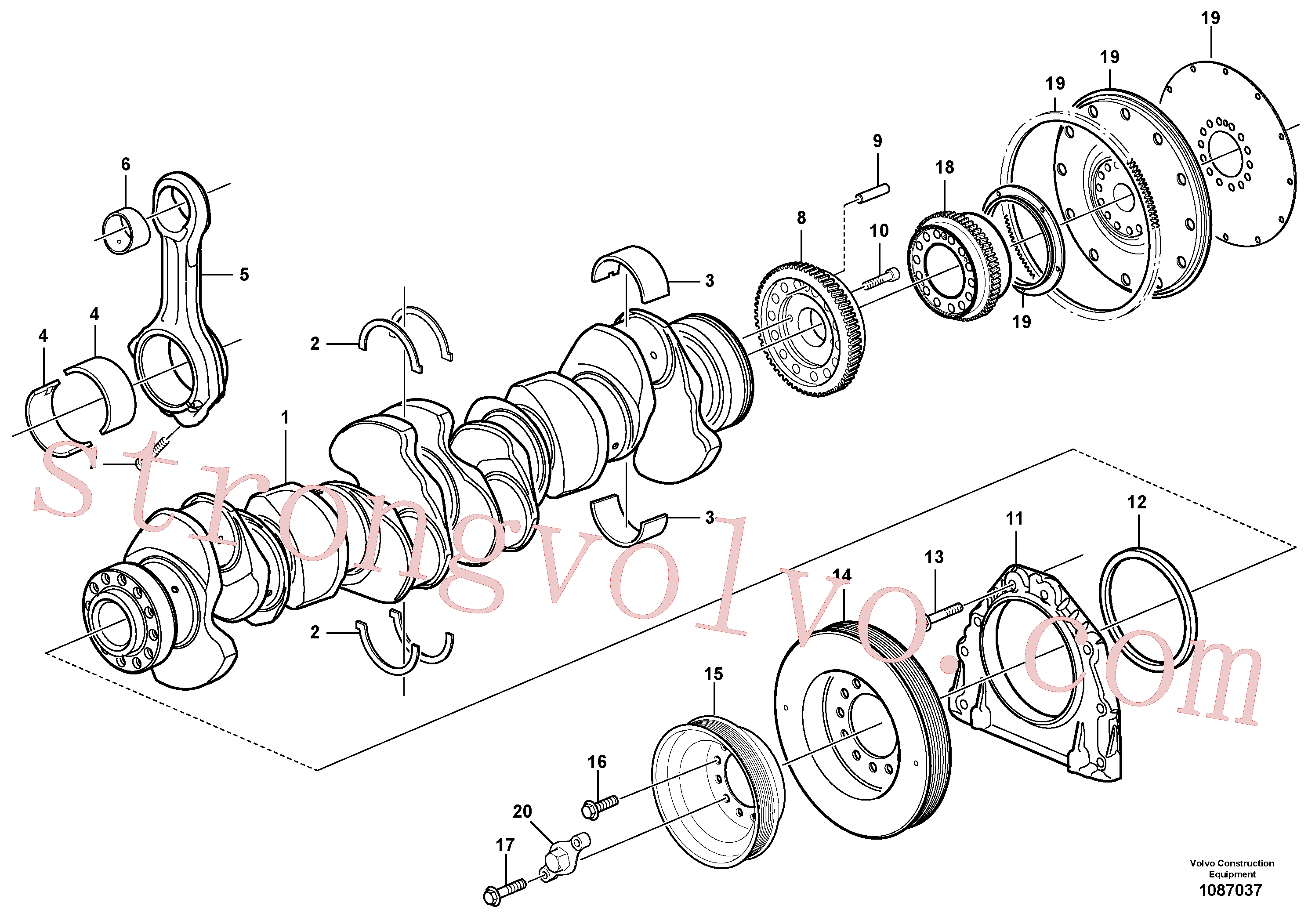 VOE941761 Volvo Cambota e peças associadas(1087037 Montagem)