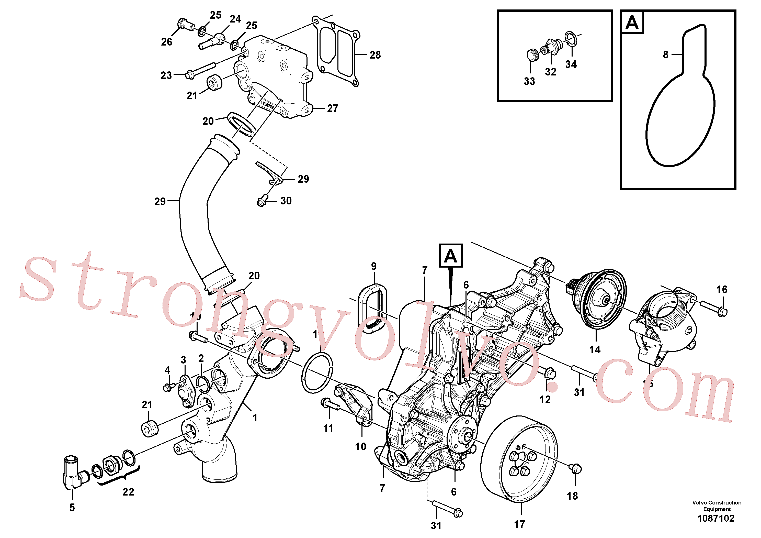China Made VOE60113088 Parafuso flangeado Volvo Acessórios para escavadeira