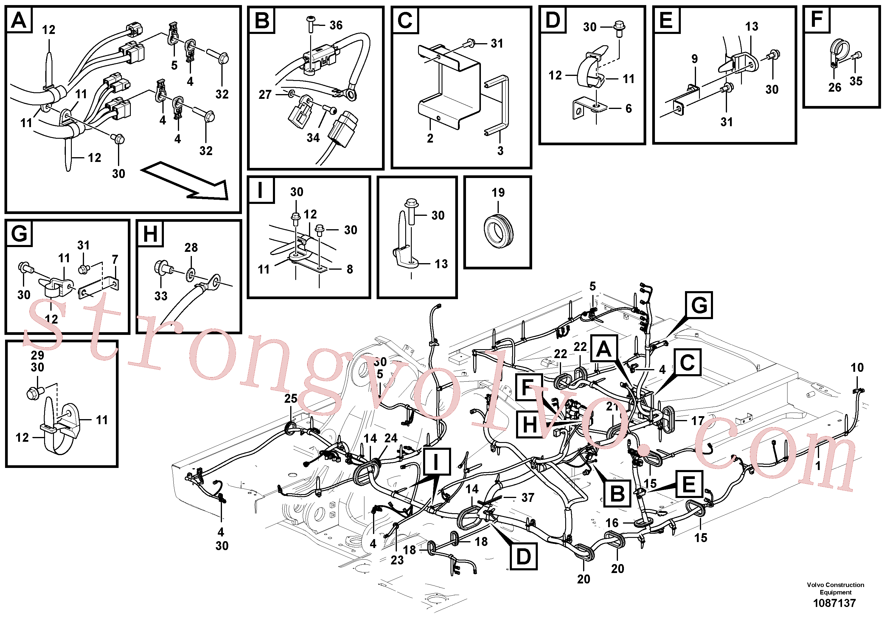 VOE14552154 Volvo Cablagem principal(1087137 Montagem)