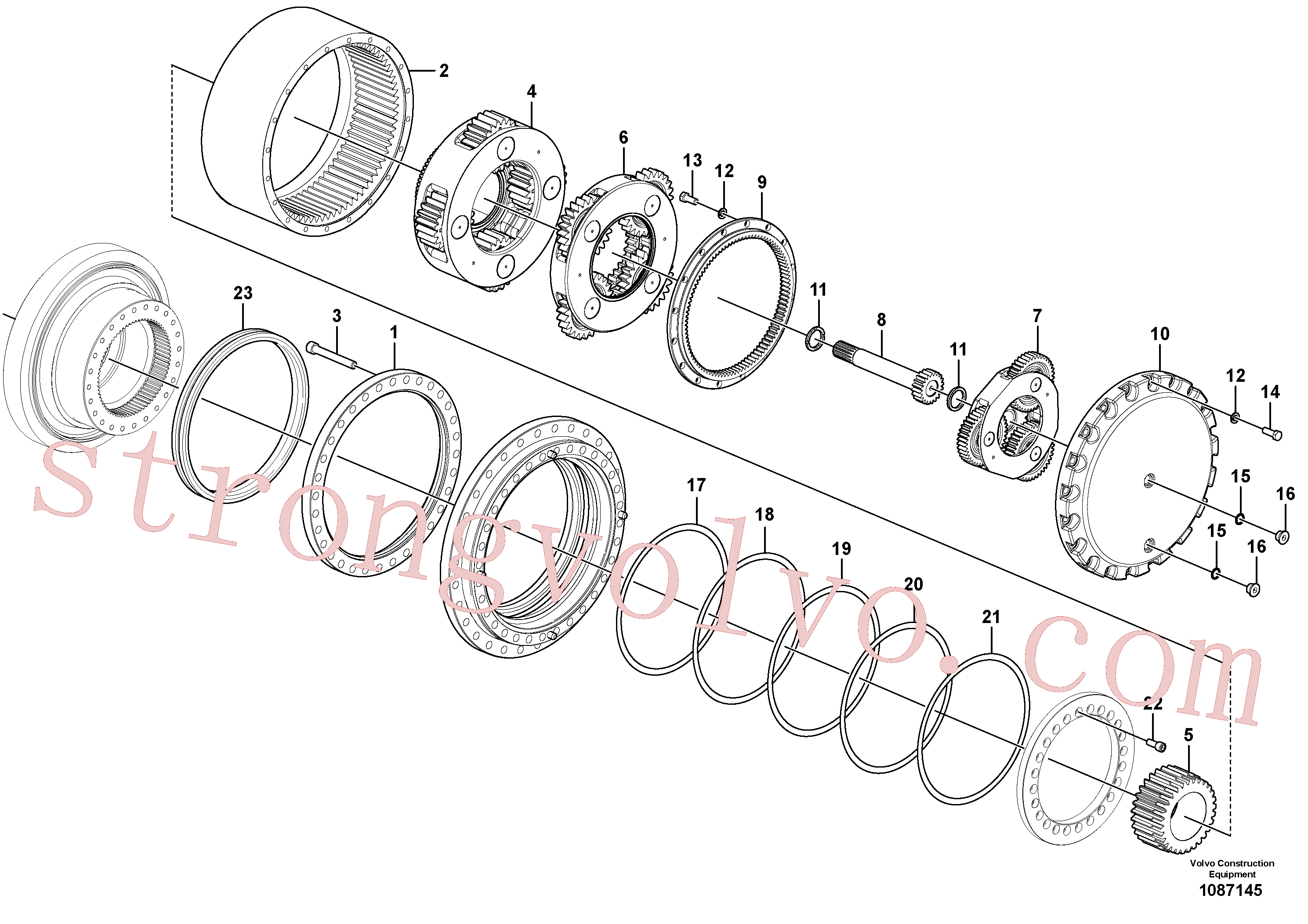 VOE14620656 Volvo Caixa de ferramentas de estrada(1087145 Montagem)