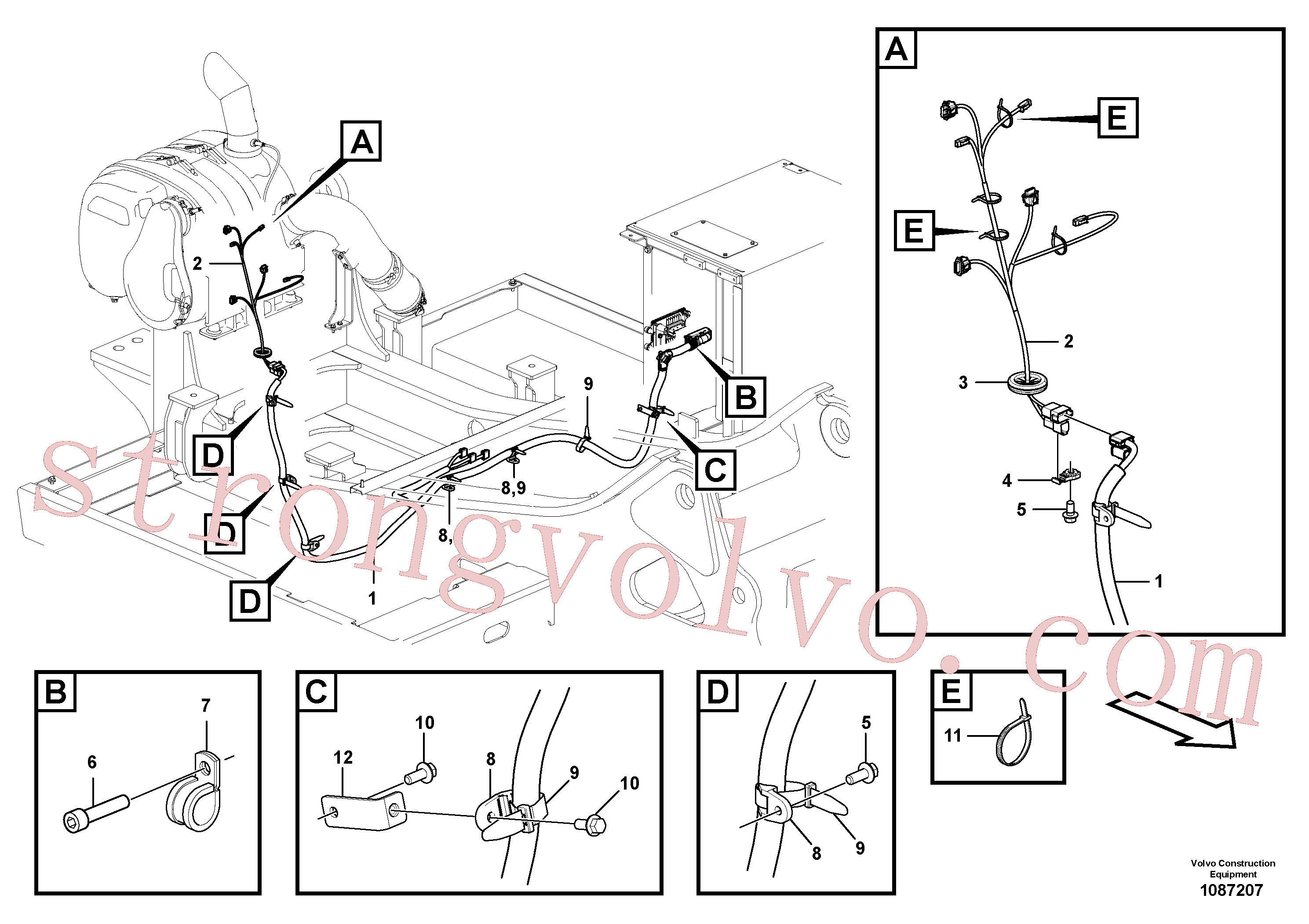 VOE14526770 Volvo Cablagem(1087207 Montagem)