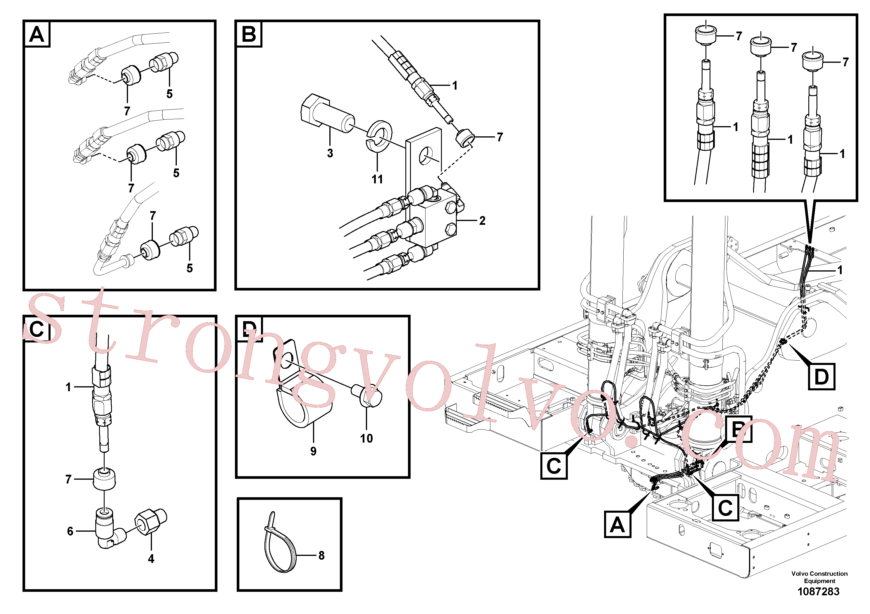 Volvo Montagem VOE14704959 Mangueira Acessórios