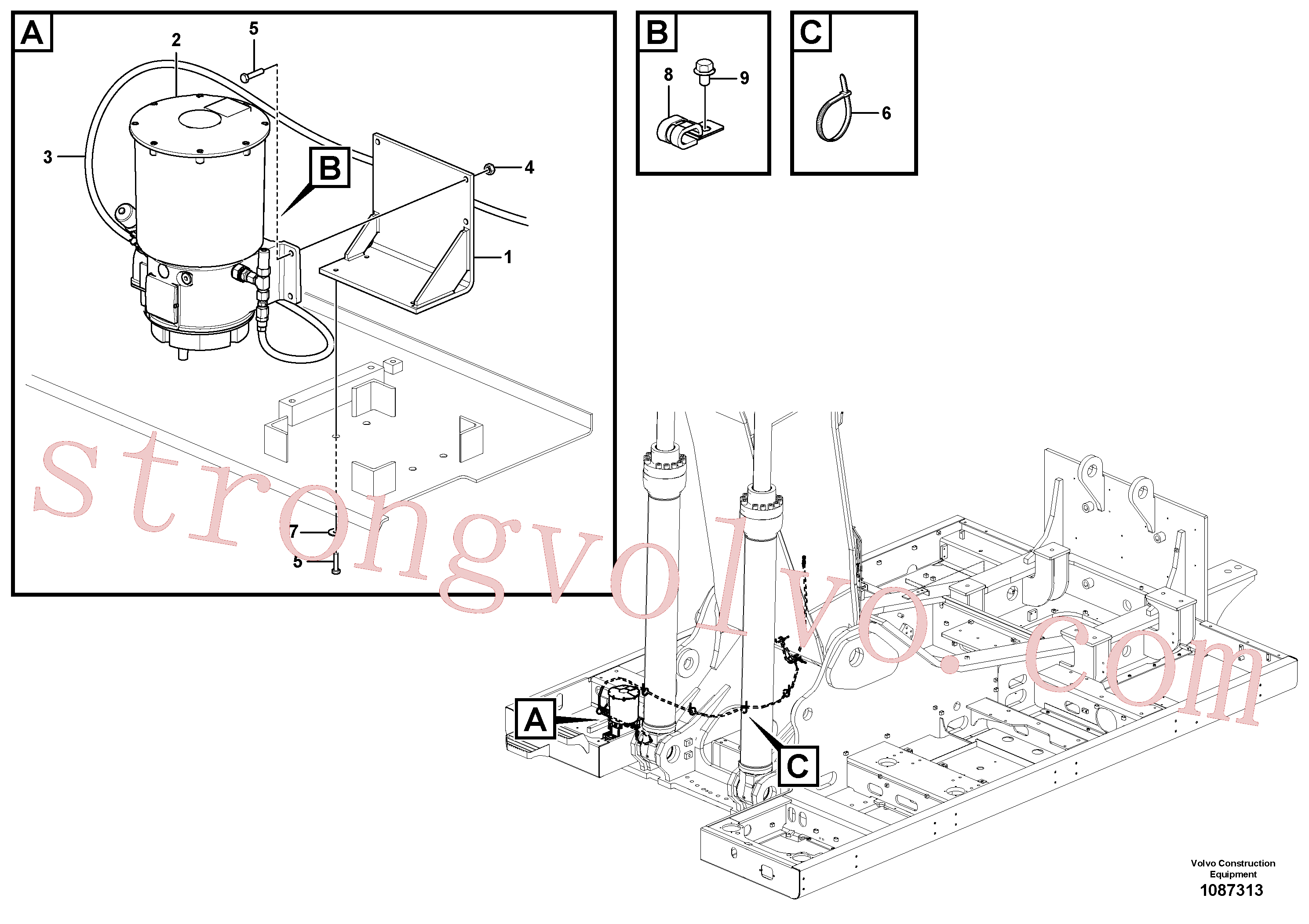 VOE14704969 Volvo Bomba com acessórios(1087313 Montagem)