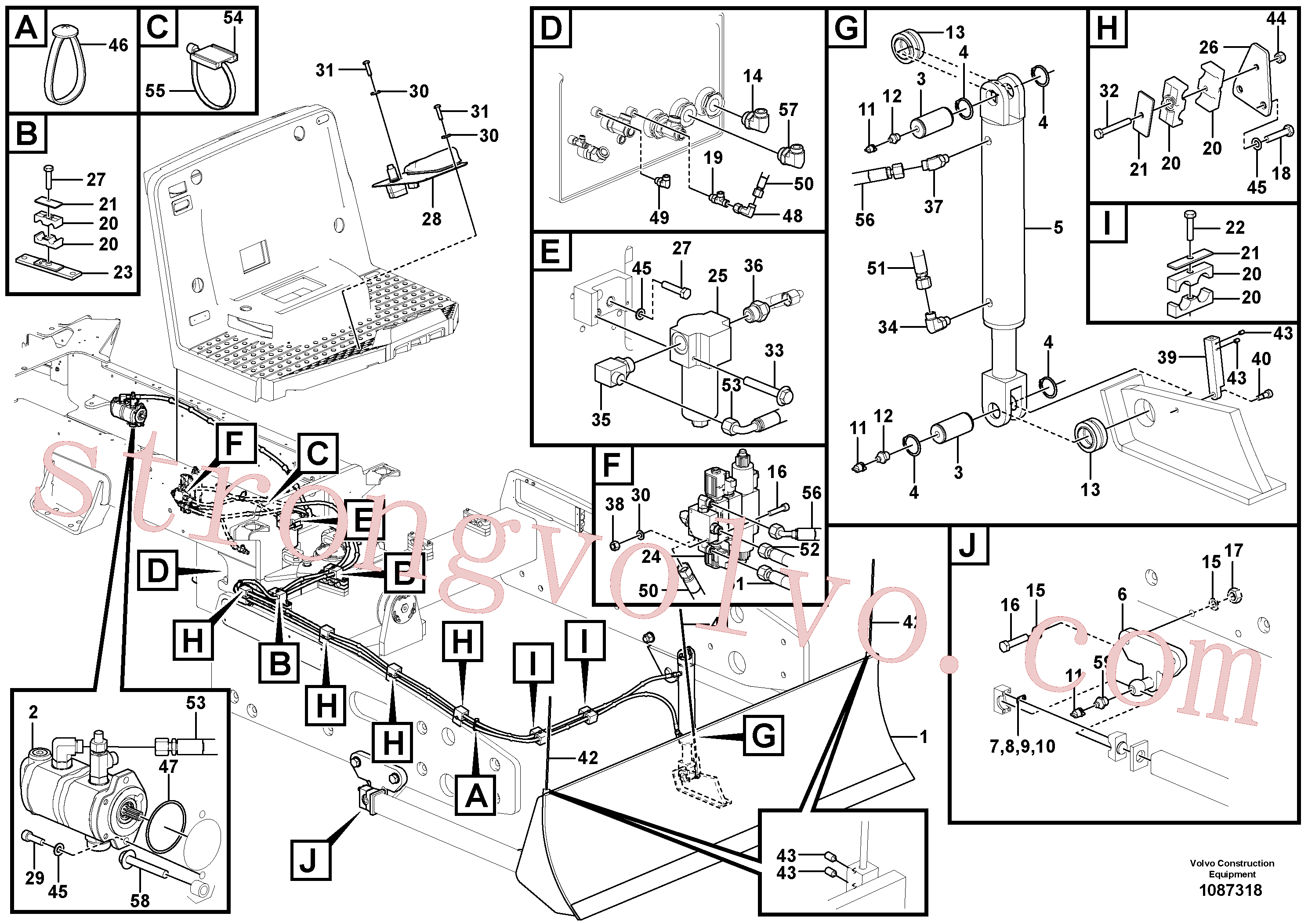 VOE965214 Volvo Instalação de lâmina de nivelamento(1087318 Montagem)