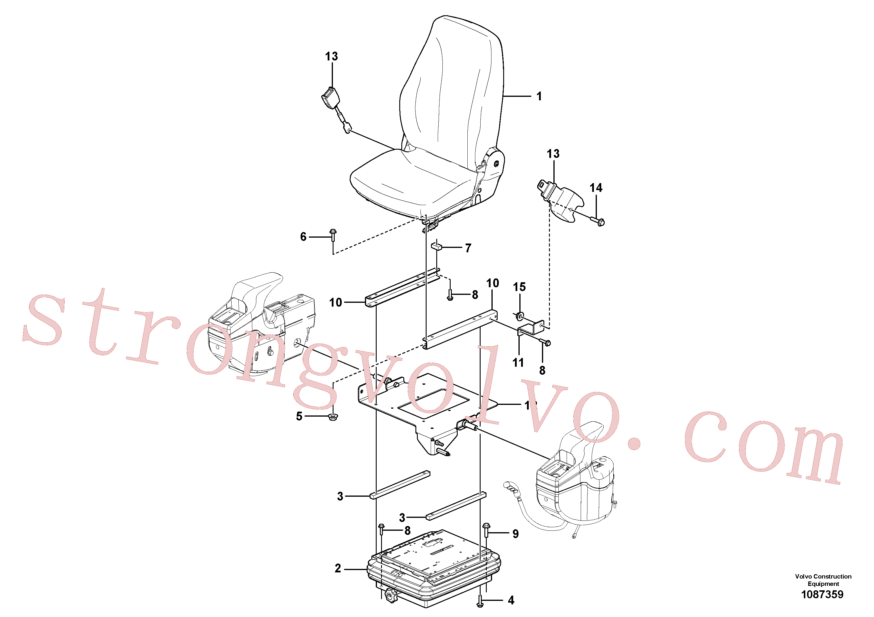VOE997421 Volvo Banco suspenso(1087359 Montagem)
