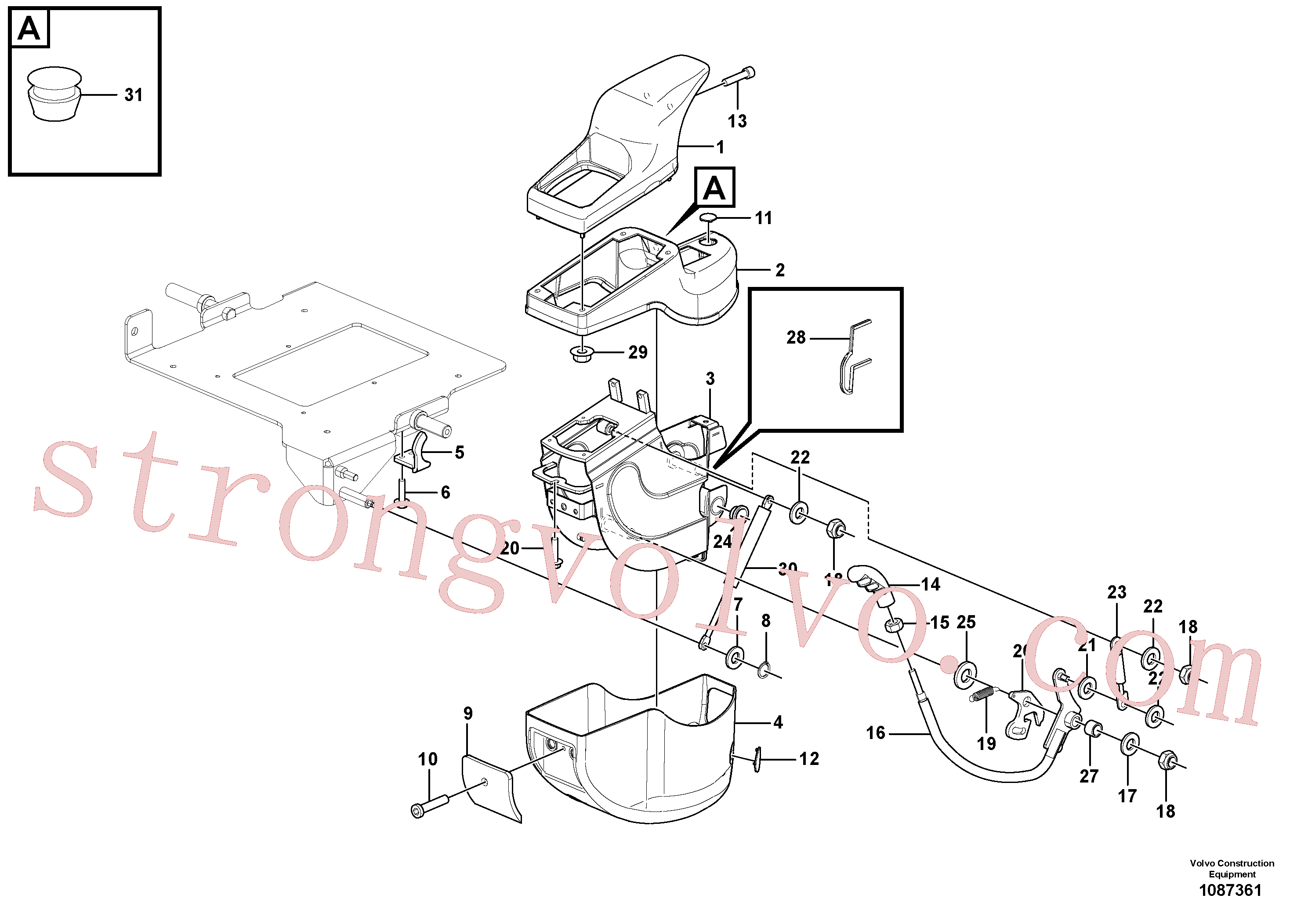 VOE14523097 Volvo Estação do operador: painel de instrumentos (esquerda)(1087361 Montagem)
