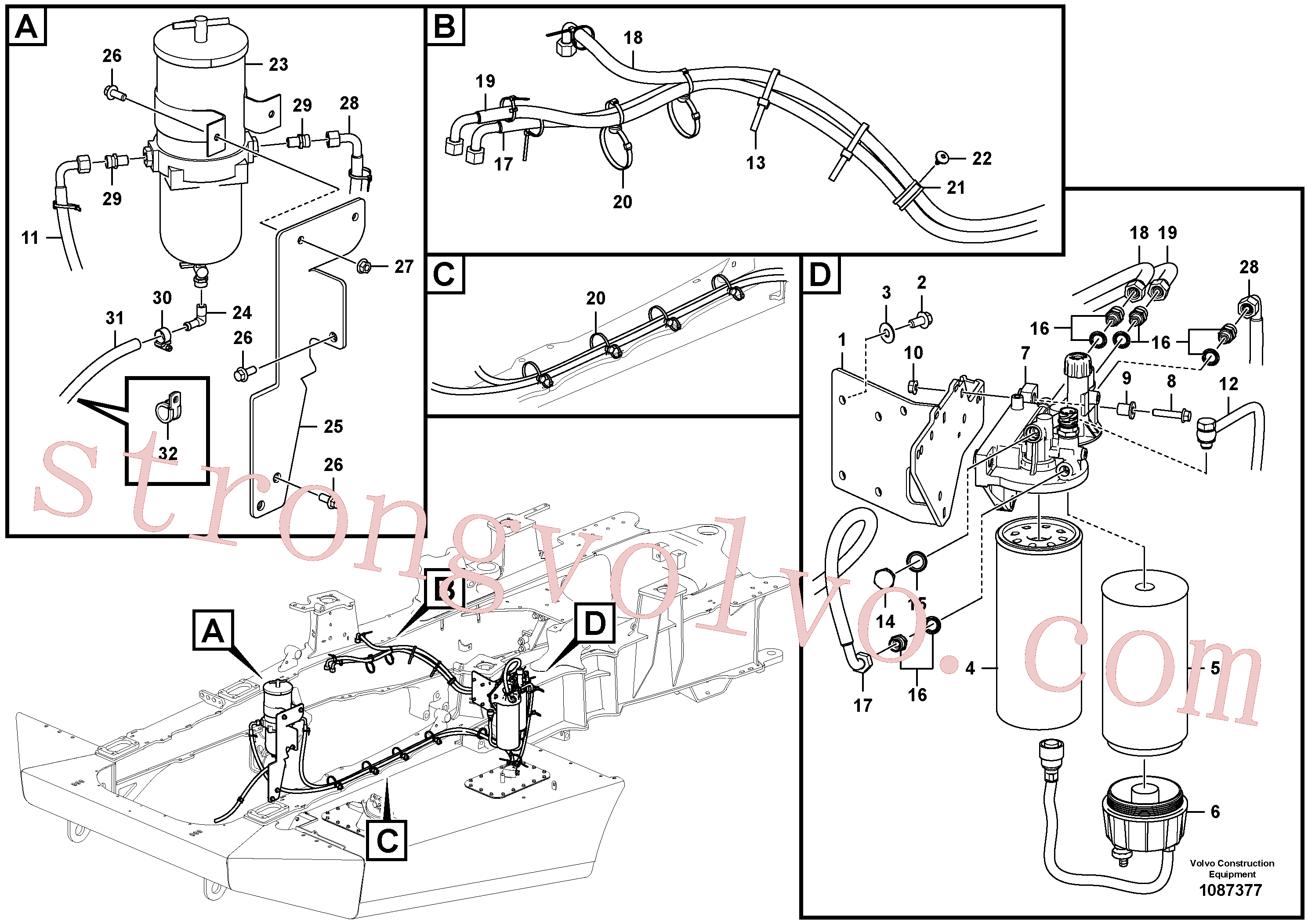 Volvo VOE11110683 Filtro primário Volvo Acessórios para escavadeira