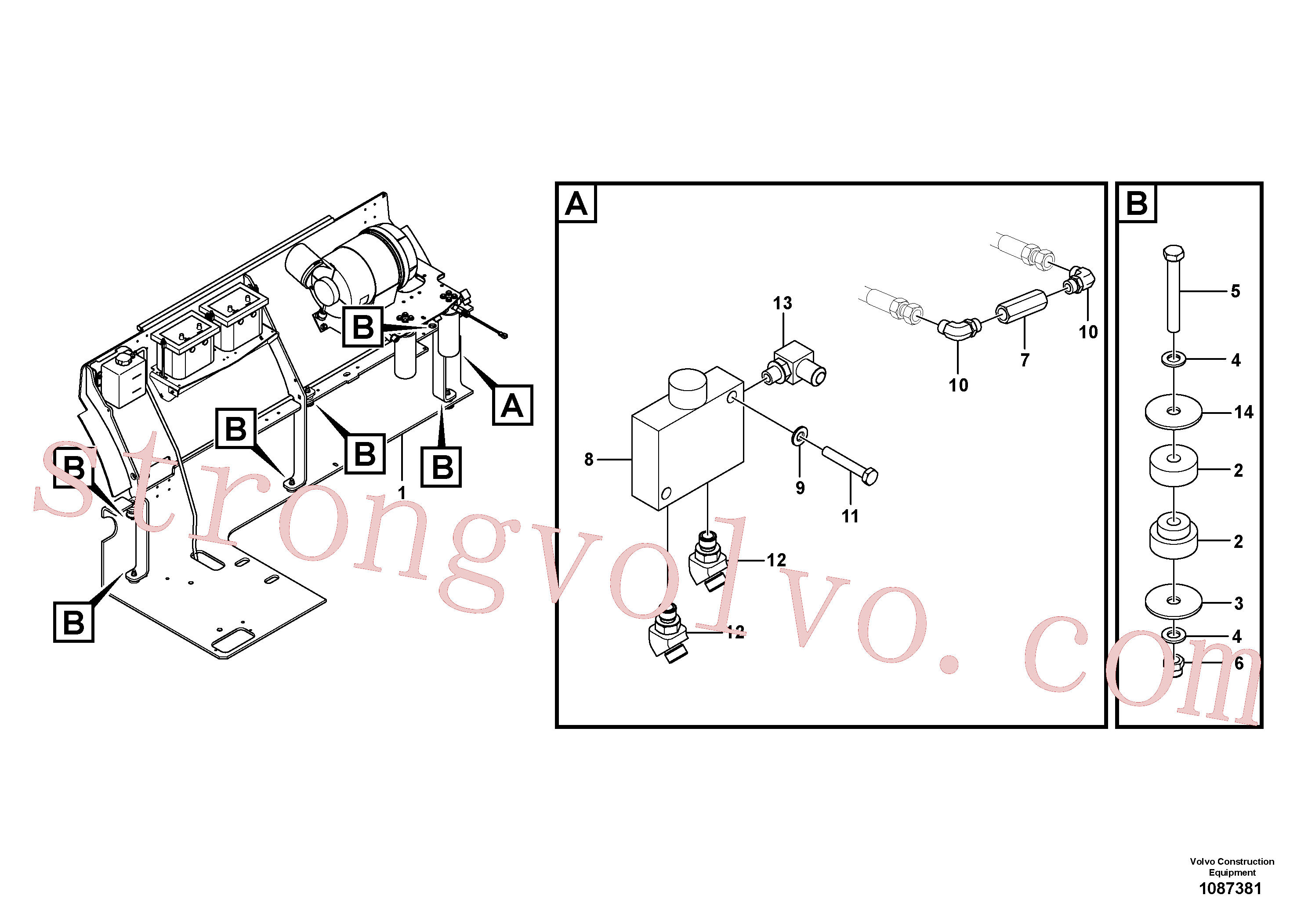 RM96702402 Volvo Saia de tambor(1087381 Montagem)