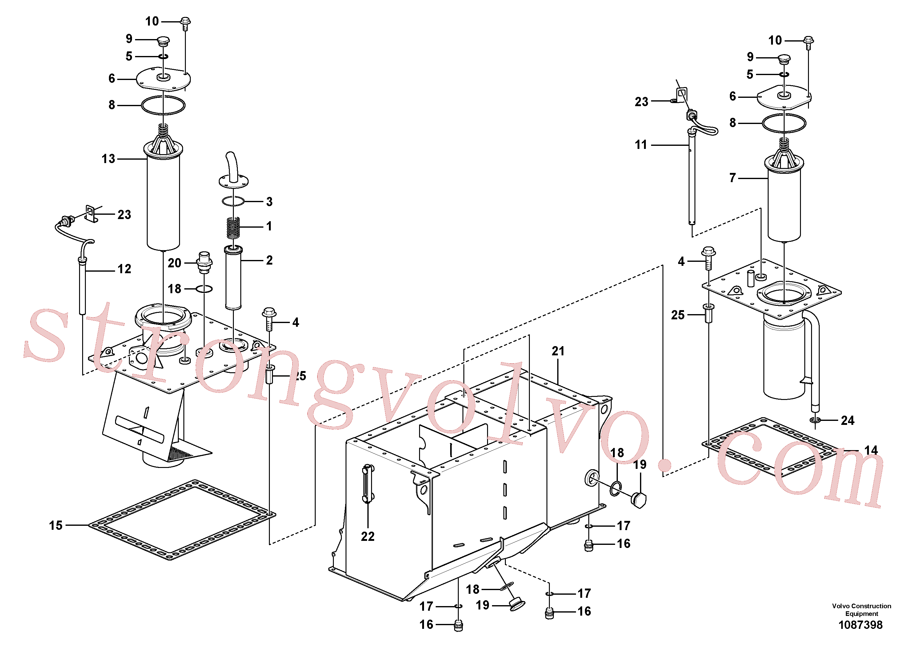 VOE930932 Volvo Depósito de óleo hidráulico(1087398 Montagem)