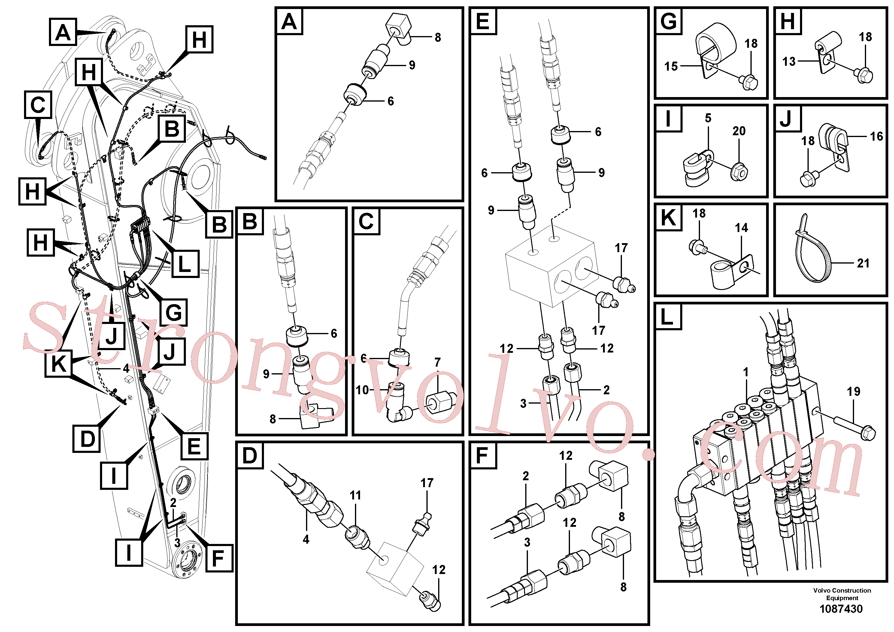 Volvo VOE14704960 Distribuidor Volvo Acessórios para escavadeira