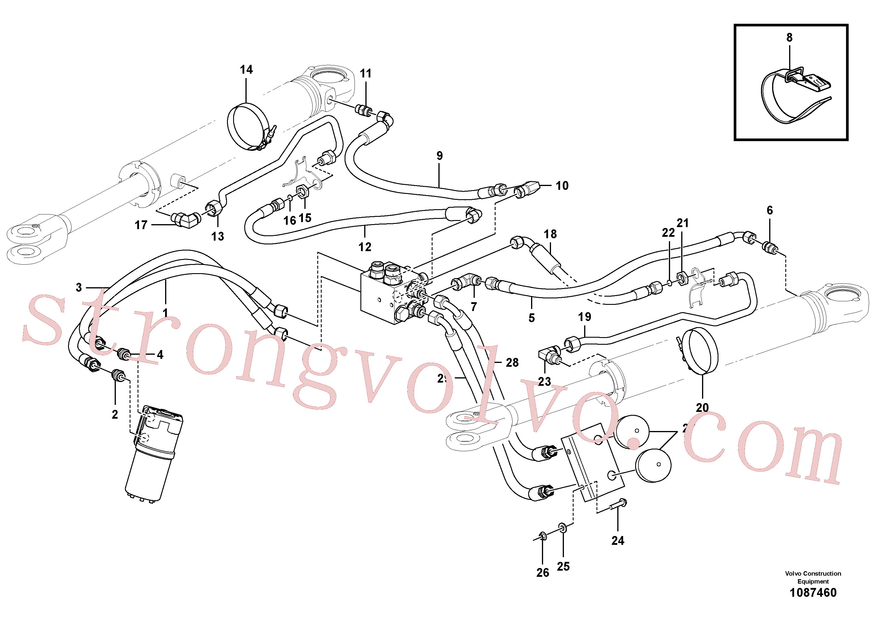 SA9403-04615 Volvo Sistema de direcção(1087460 Montagem)