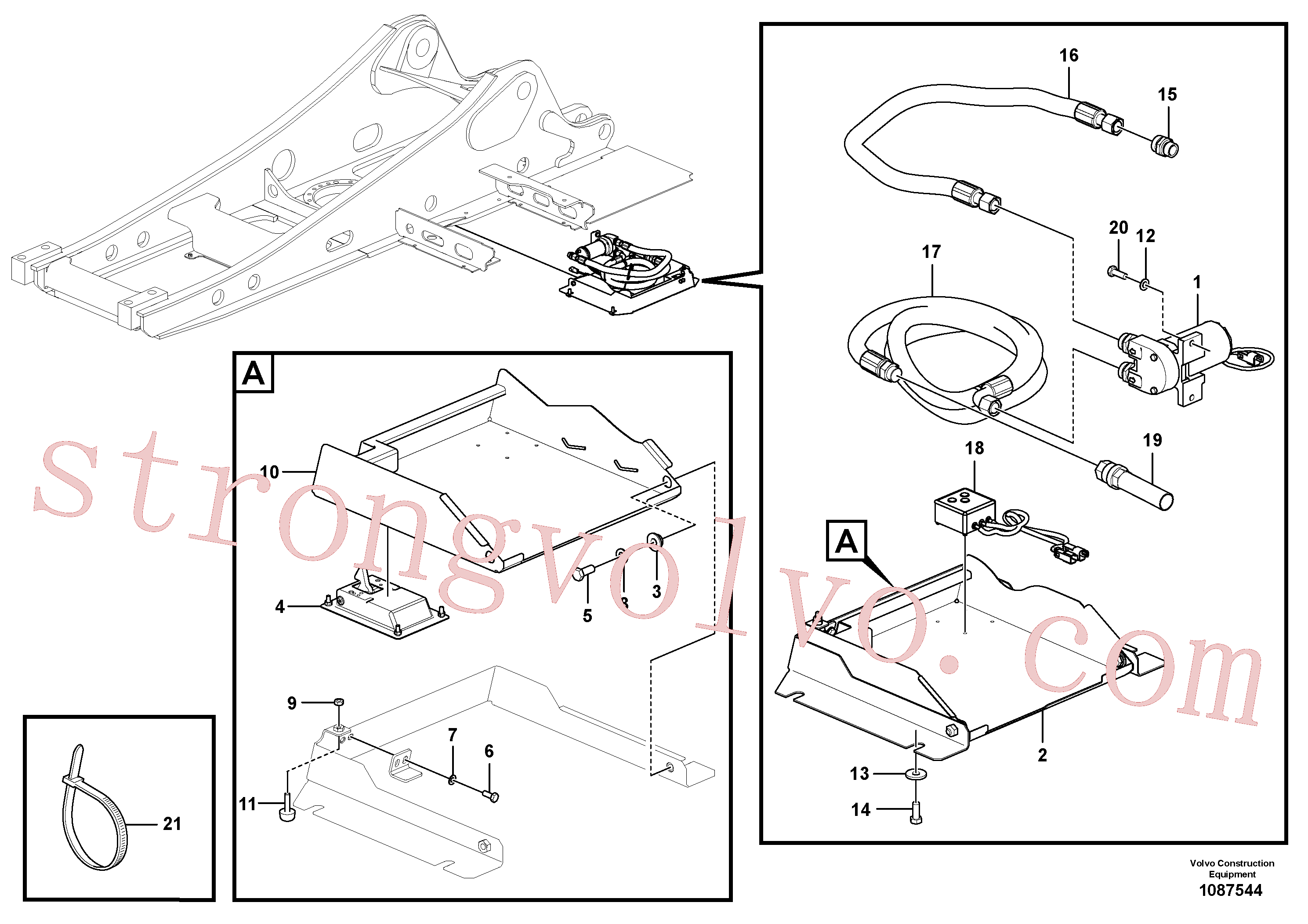 Volvo Acessórios para escavadeira VOE60110384 Arruela simples Acessórios