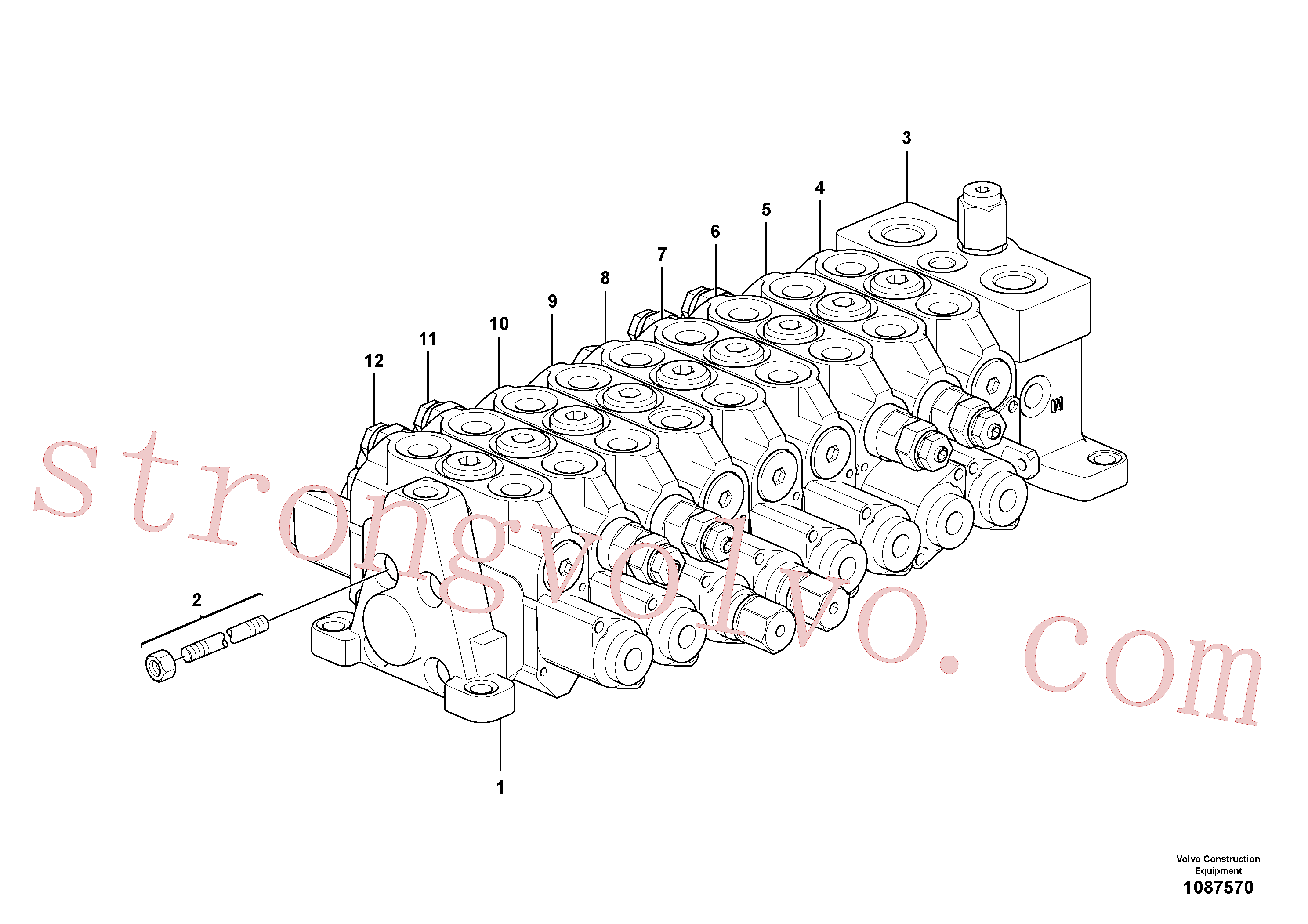 VOE17473184 Volvo Secção da válvula(1087570 Montagem)