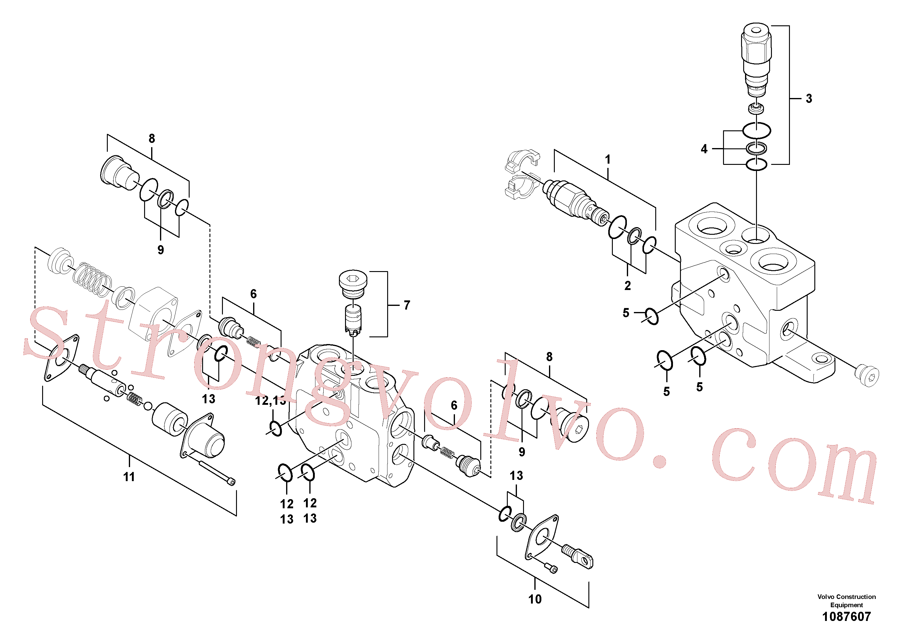 PJ7417731 Volvo Secção da válvula(1087607 Montagem)
