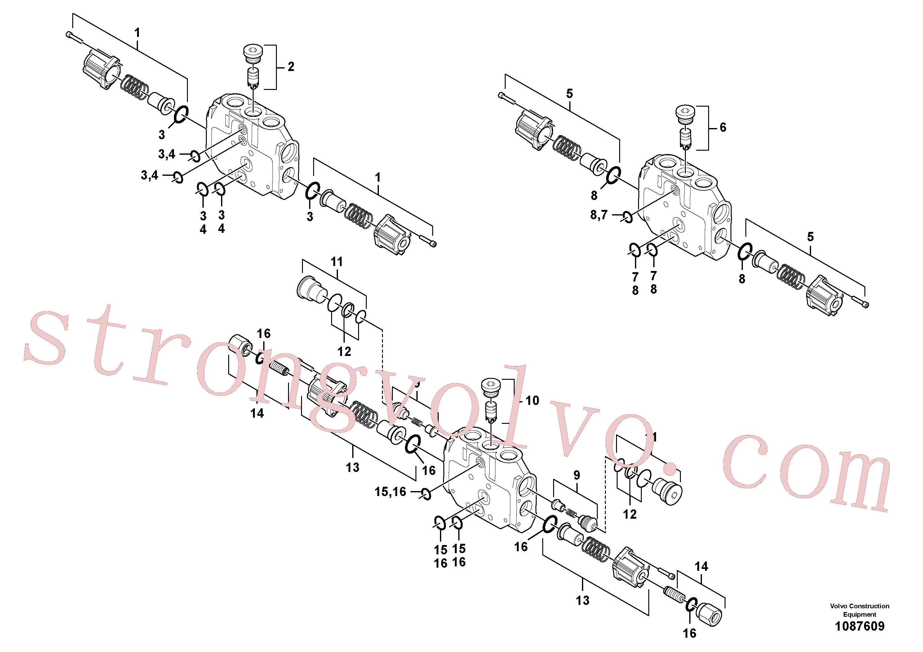 Volvo Montagem VOE17435362 Unidade da válvula Acessórios