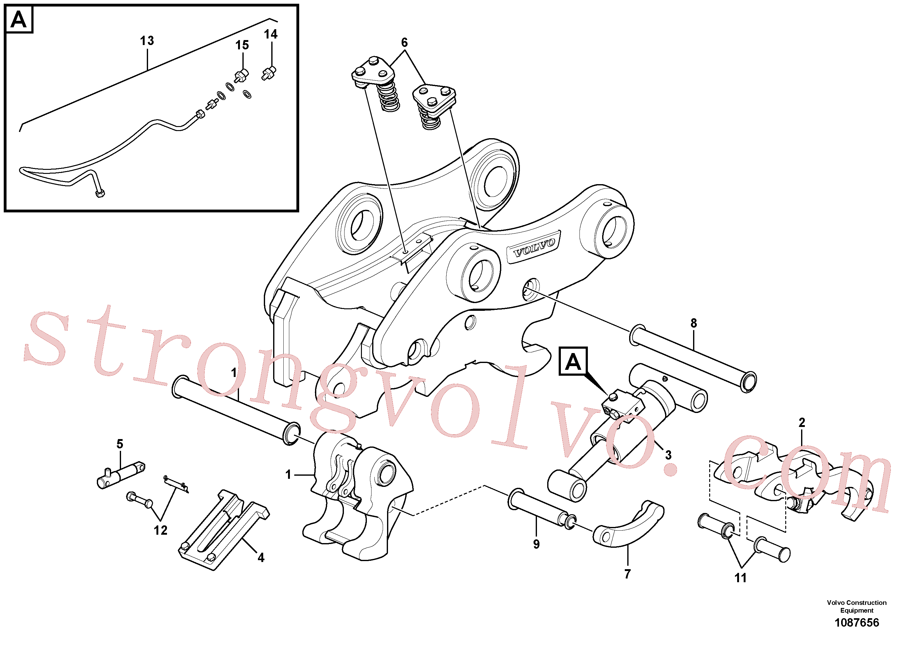 Atacado VOE14687252 Suporte Volvo escavadeira
