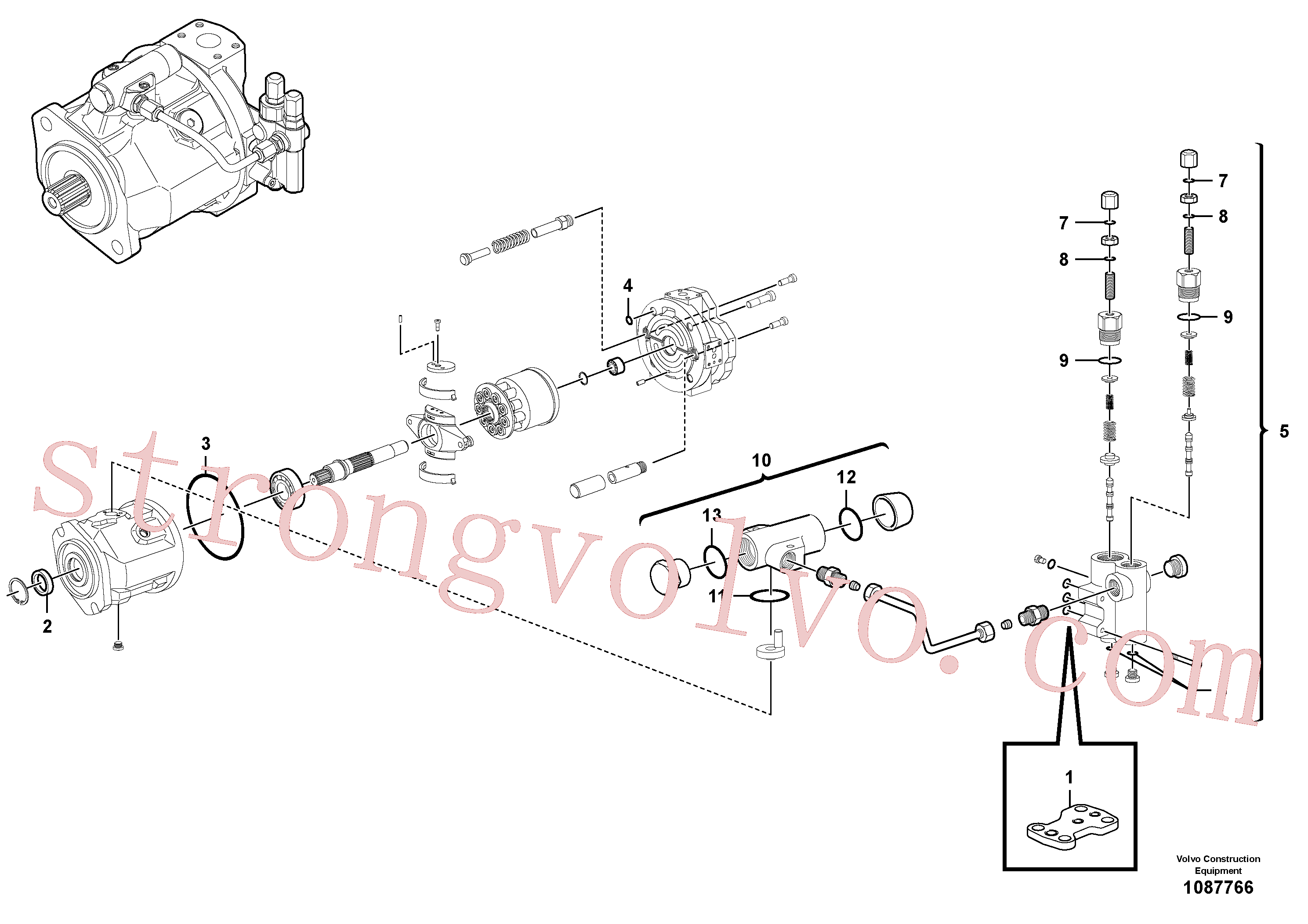 VOE17467855 Volvo Bomba hidráulica(1087766 Montagem)