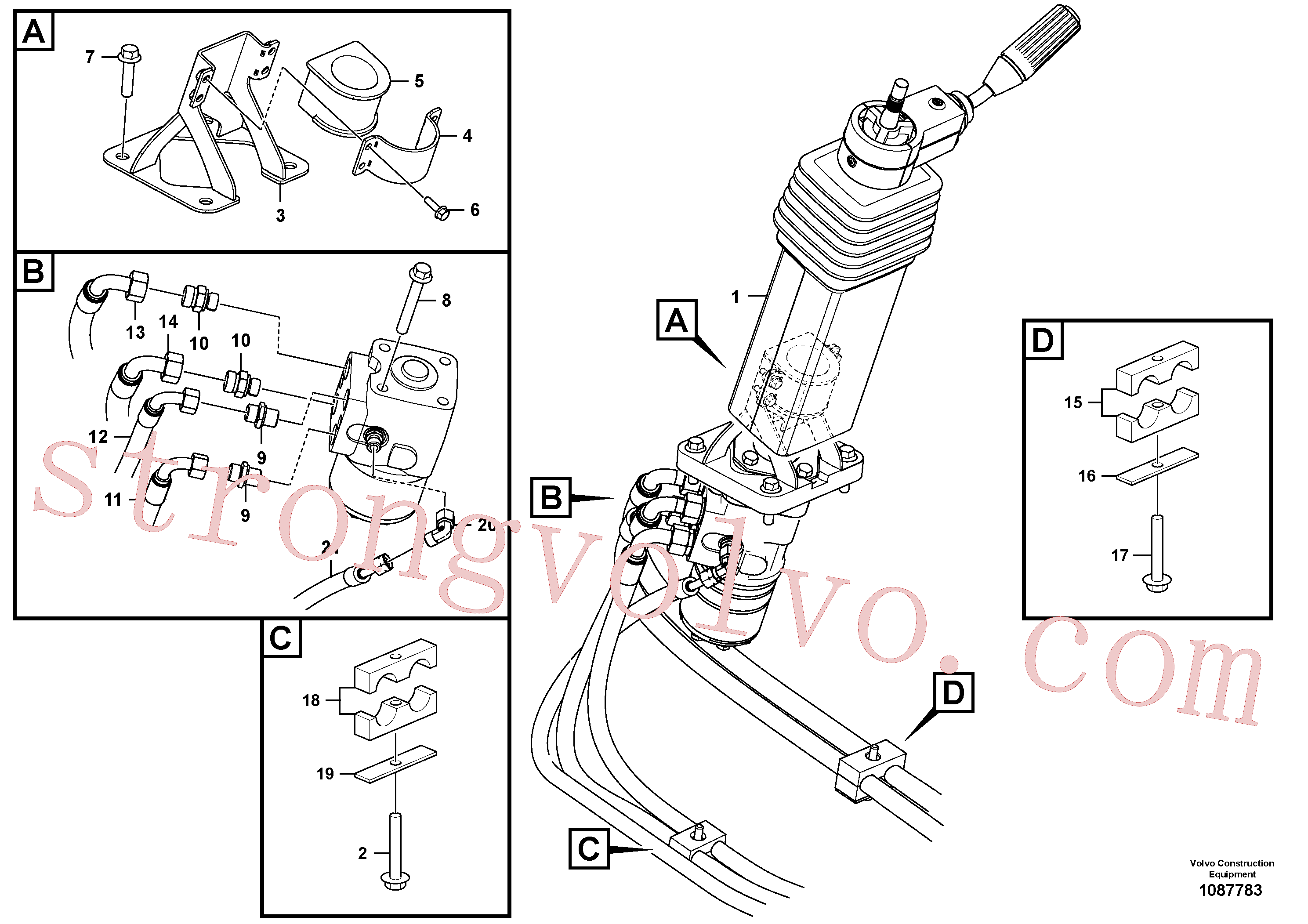 VOE13965188 Volvo Sistema de direcção(1087783 Montagem)