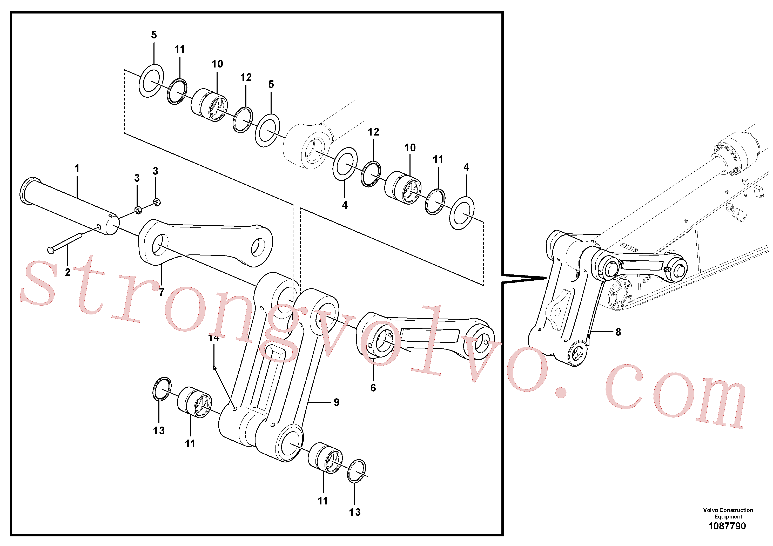 Volvo Acessórios para escavadeira VOE14522682 Calço de ajuste Acessórios