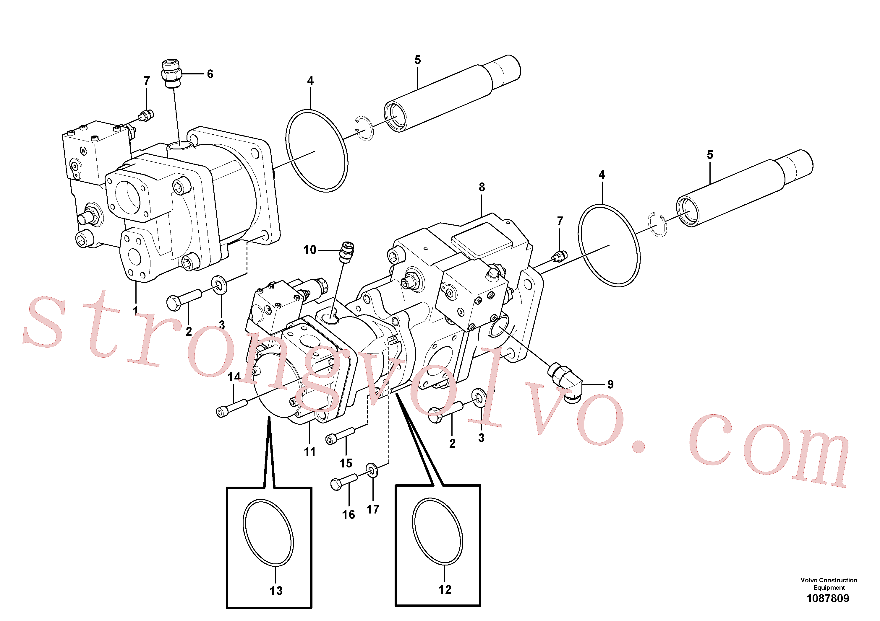 VOE17201758 Volvo Bomba hidráulica com acessórios(1087809 Montagem)