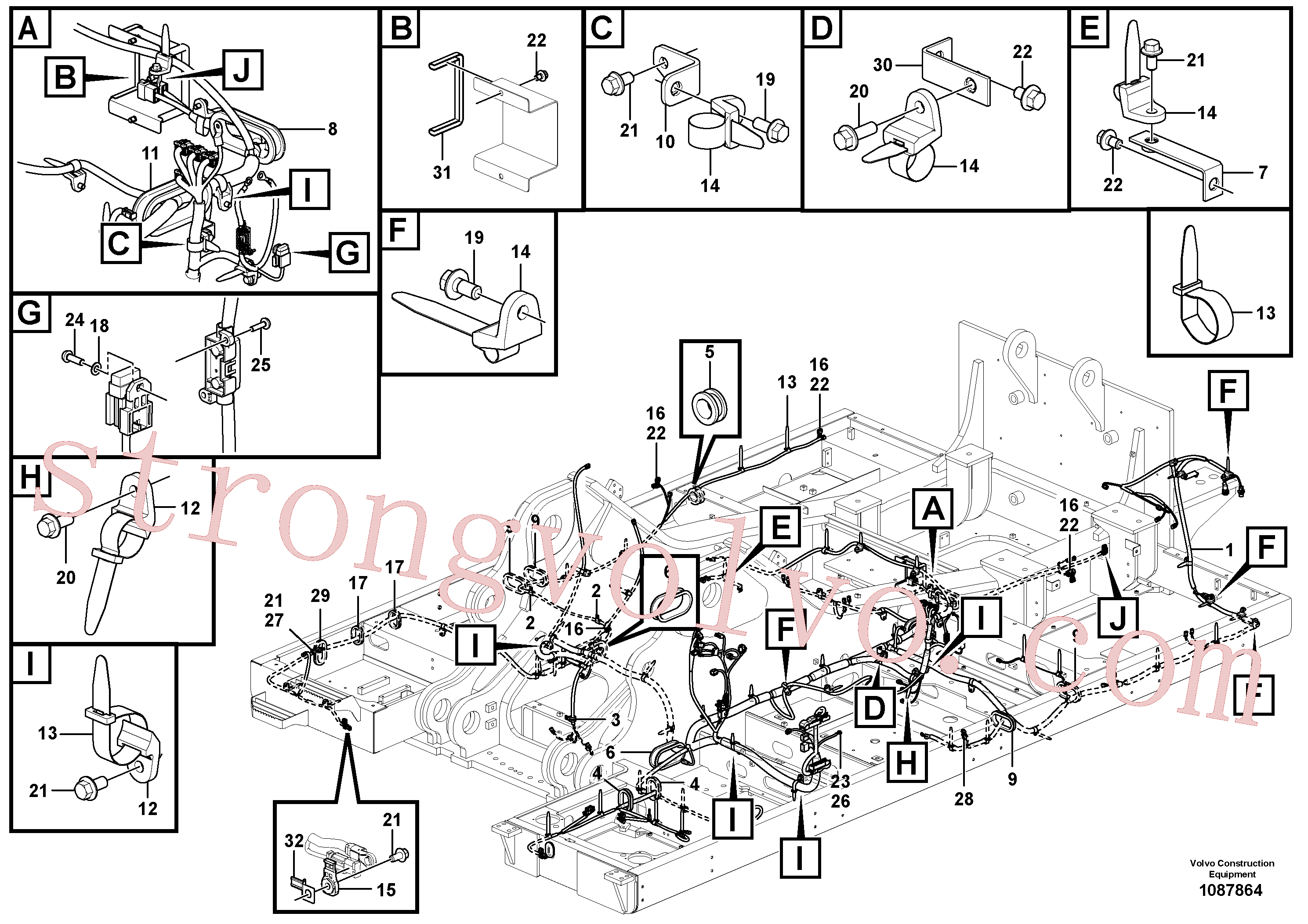 VOE14537470 Volvo Cablagem principal(1087864 Montagem)