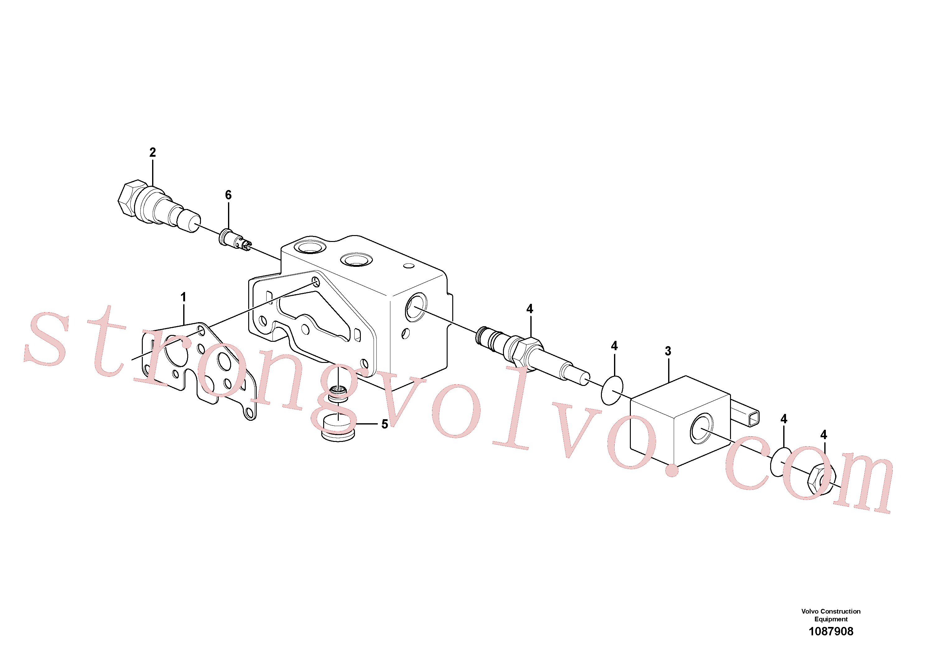 Atacado VOE17472125 Bujão Volvo escavadeira