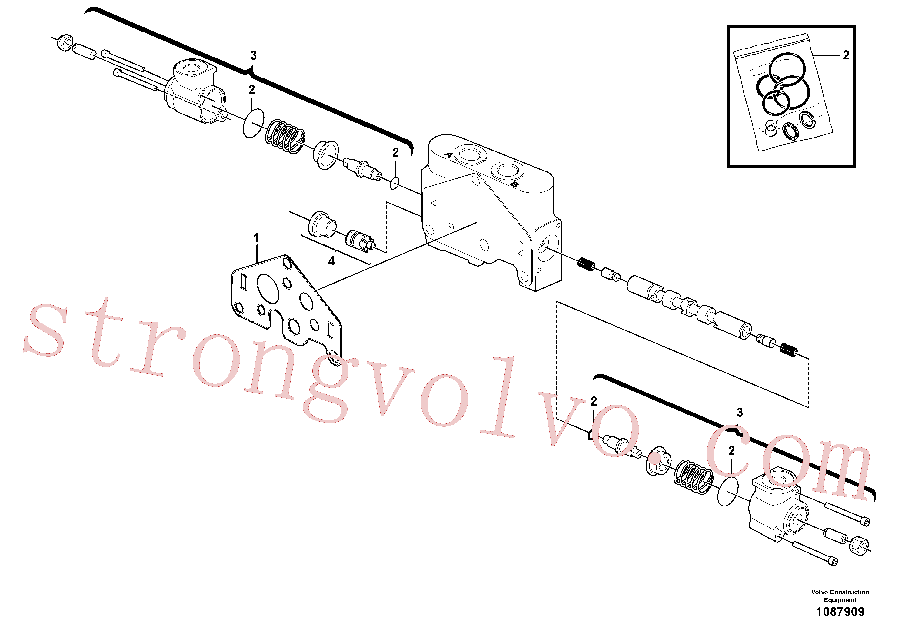 VOE17420194 Volvo Secção da válvula(1087909 Montagem)