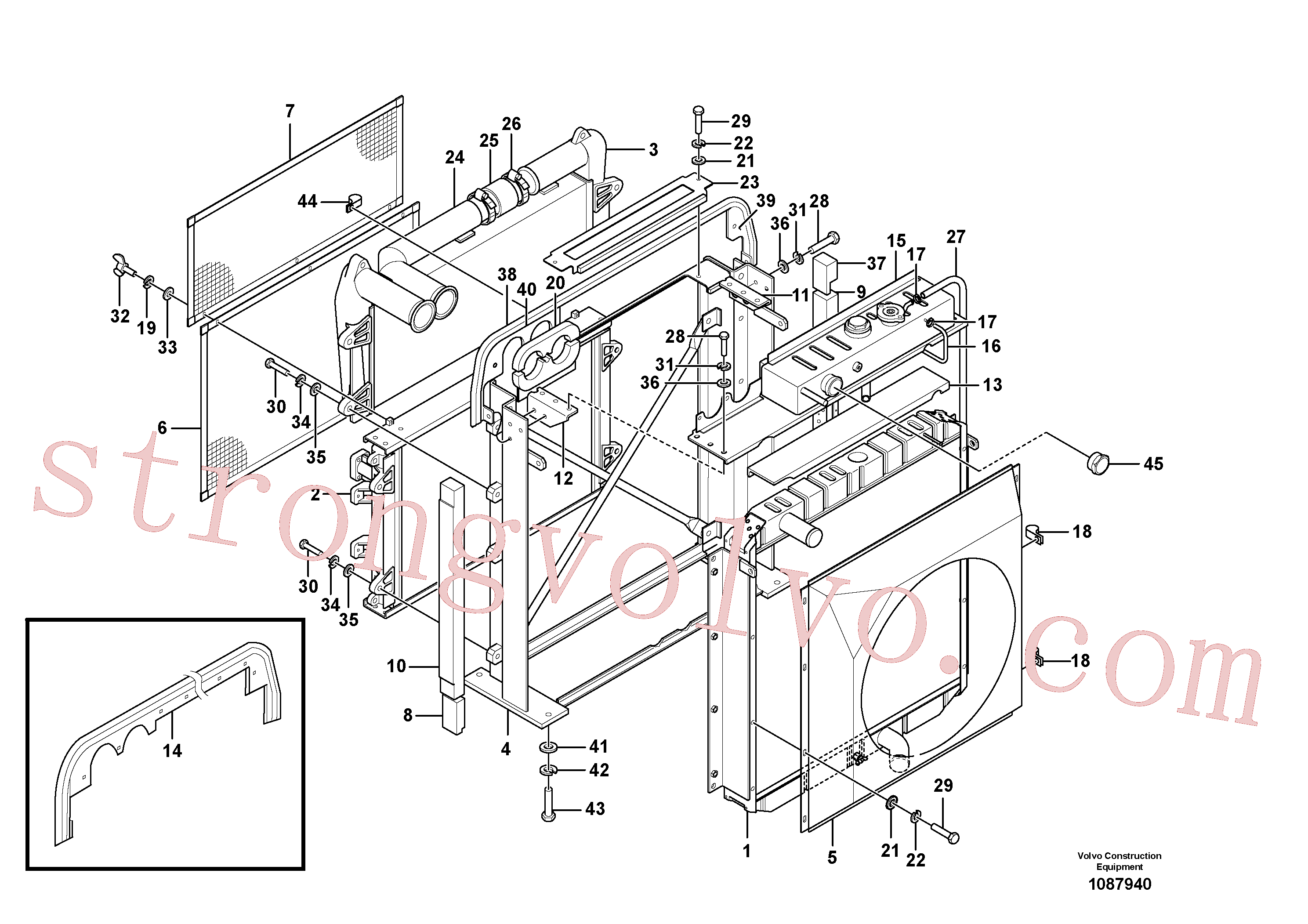 Atacado SA9313-10300 Braçadeira da mangueira Volvo escavadeira