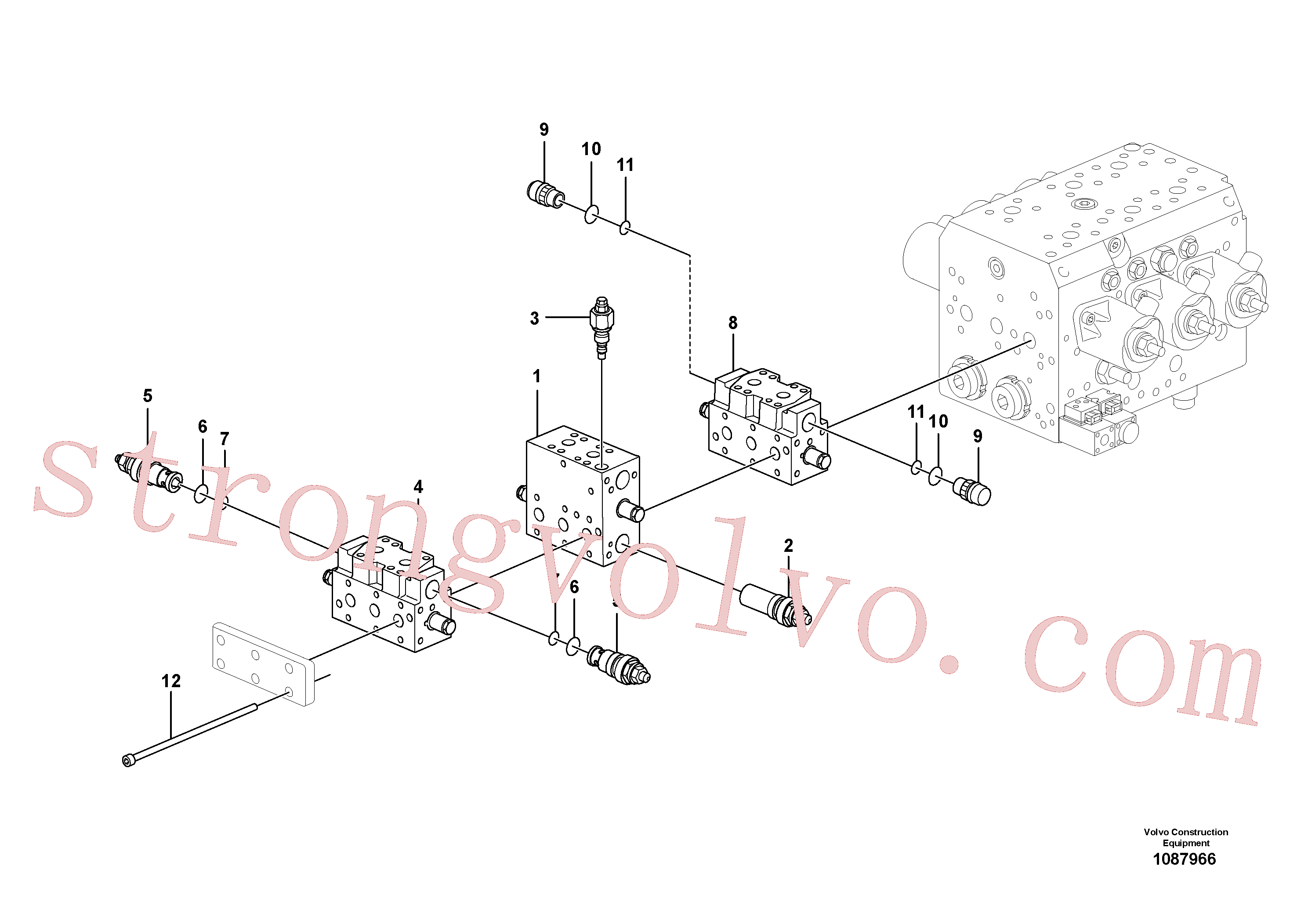 VOE14641021 Volvo Válvula(1087966 Montagem)